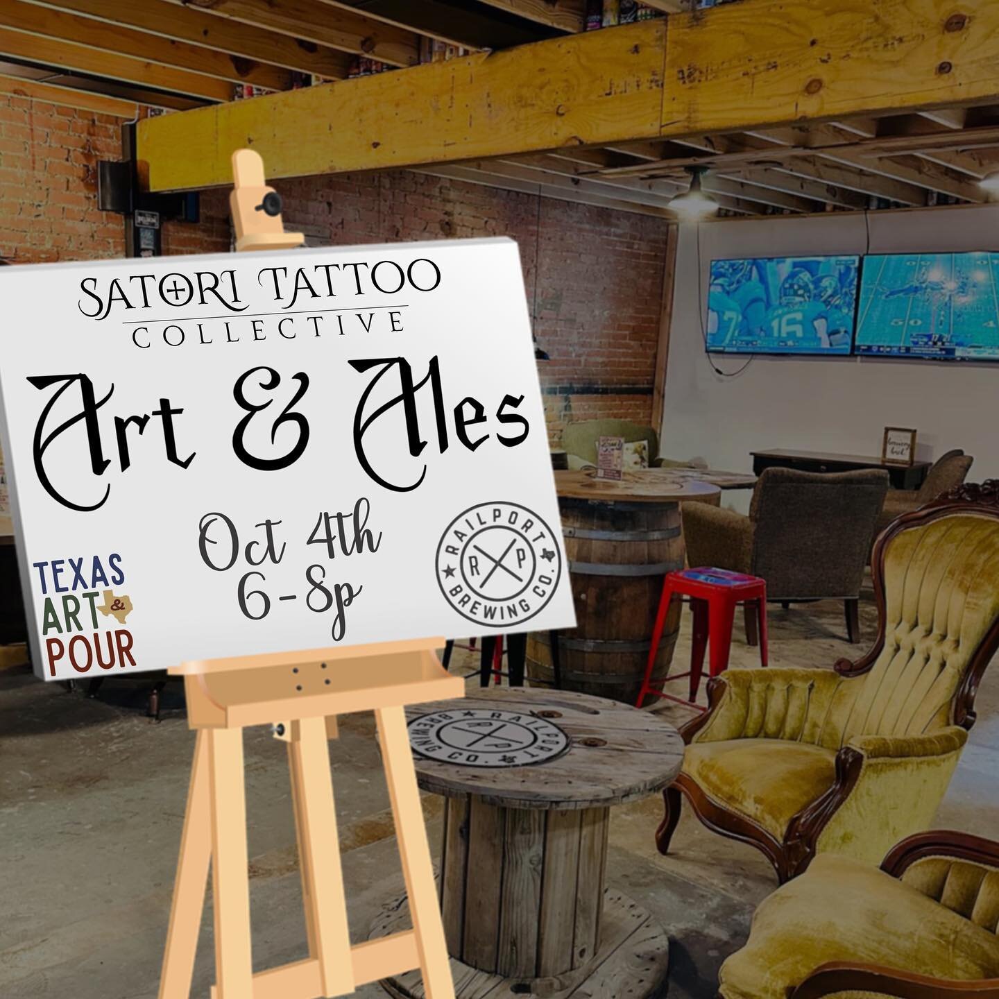 Join us for our first Art &amp; Ales! Co-hosted by Railport Brewing Company &amp; TX Art &amp; Pour. This is our first event of many to come. First Wednesday of every month! Mark your calendars. 

We will have coloring pages available for everyone, d