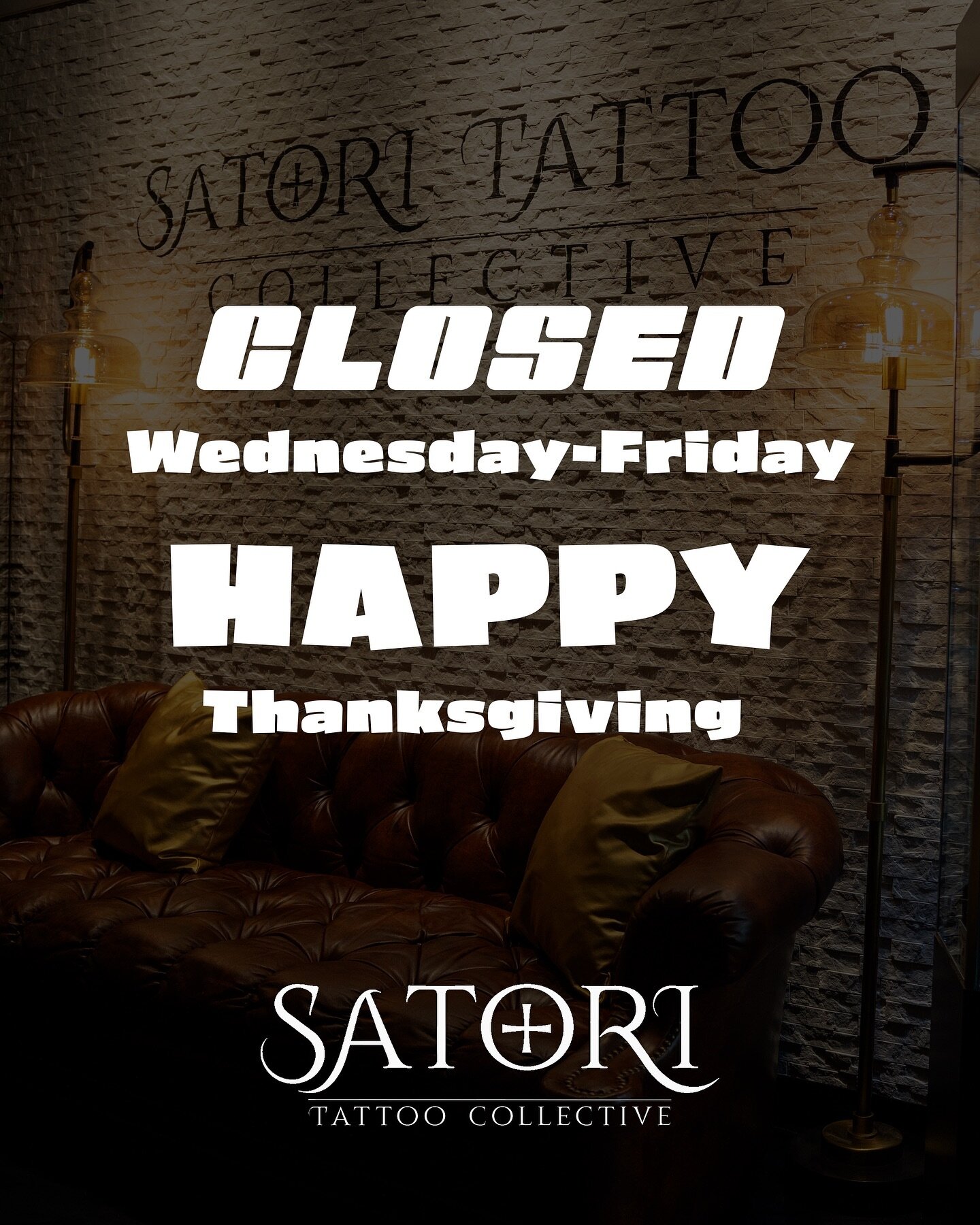 Heads up! 🚨

We&rsquo;ll be closed Wednesday-Friday for Thanksgiving! 🦃 

Back to regular hours on Saturday. 👍🏼