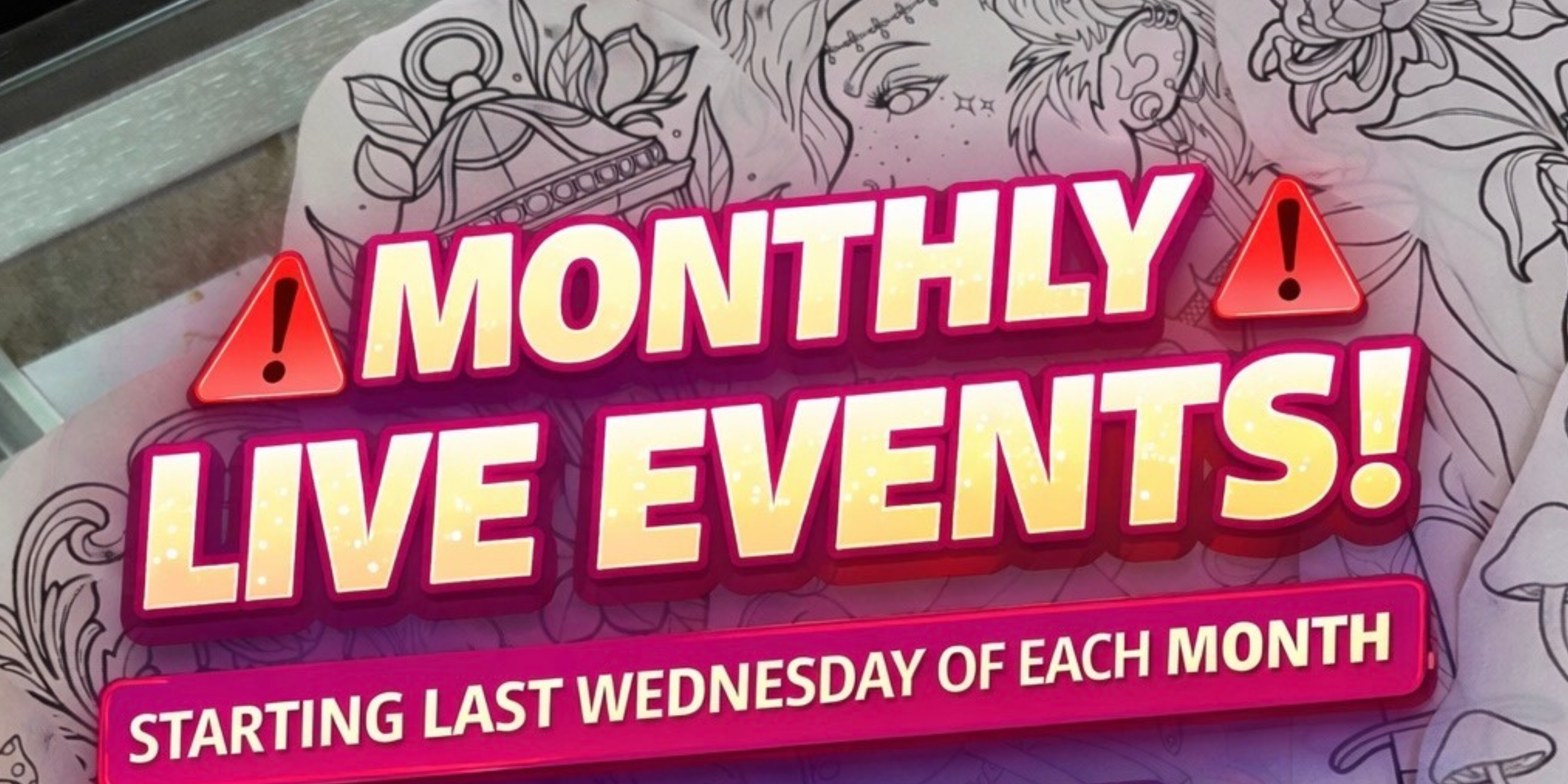 Last Wednesday of Every Month: Live Online Event, Tattoos, Jewelry &amp; Raffles 🎉