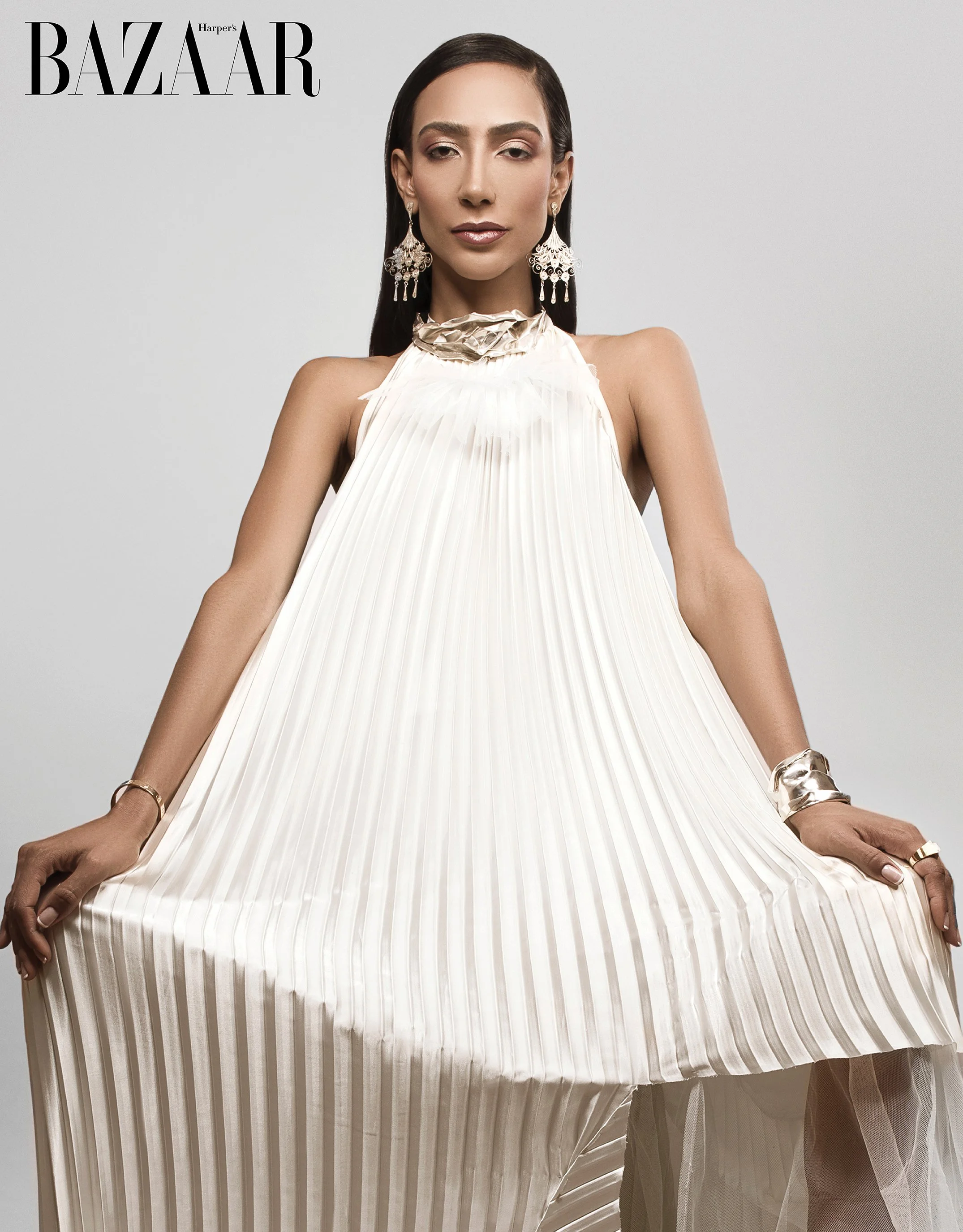 Harpers Bazaar Vietnam "Luana Barros looks modernly classic in Munisa Khuramova’s designs"