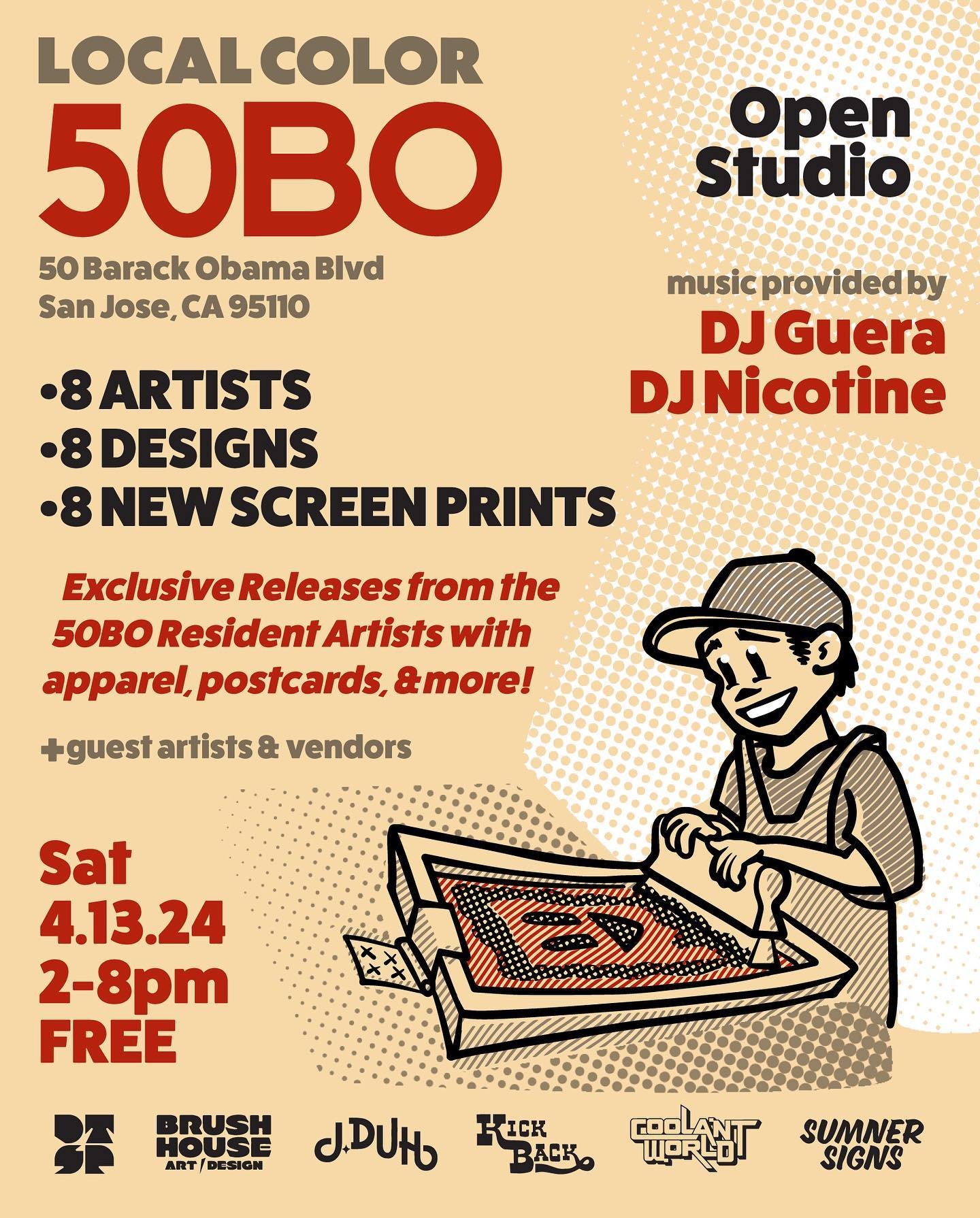This weekend, meet us at 50BO!

Our resident artists will be sharing exclusive releases, plus more from vendors and guest artists. Afternoon soundtrack provided by Guera and DJ Nicotine.

Stop by and soak up the creativity!