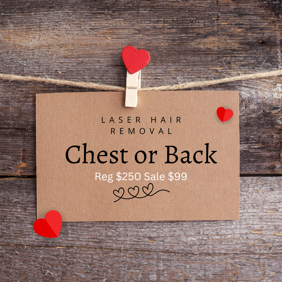 Chest or Back Sale $99 per area per session - Price Valid Until June 19th 2026