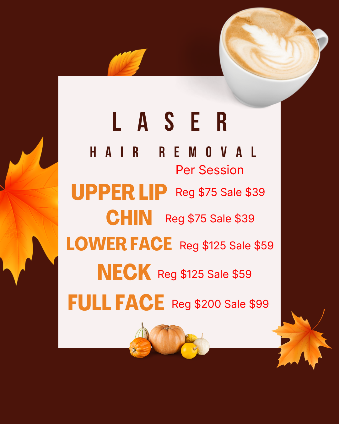 Upper Lip, Chin, Lower Face, Neck or Full Face Laser Hair Removal (Pricing Valid Until Oct 2nd 2026)