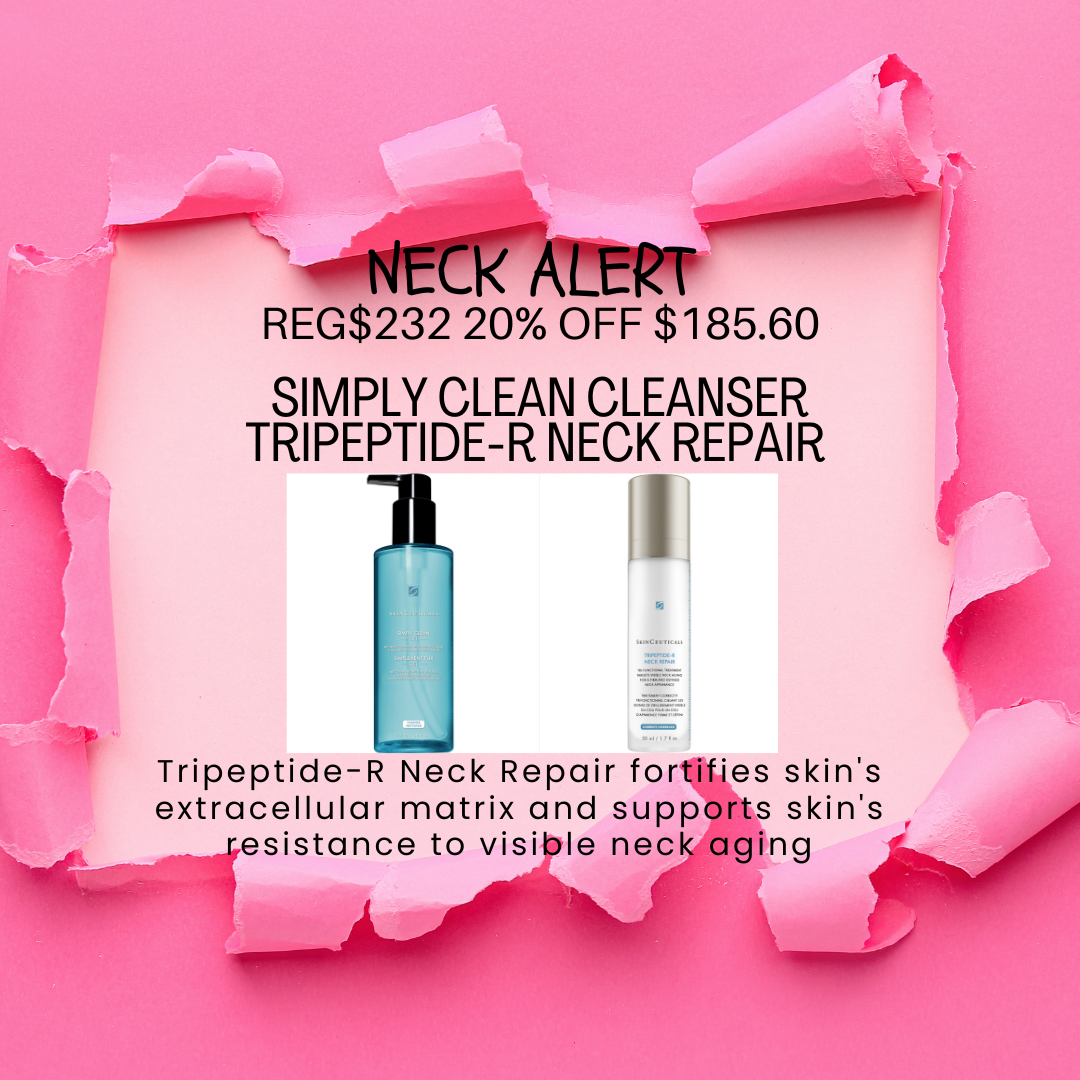 "Neck Alert!" Simply Clean Cleanser & Tripeptide-R Neck repair