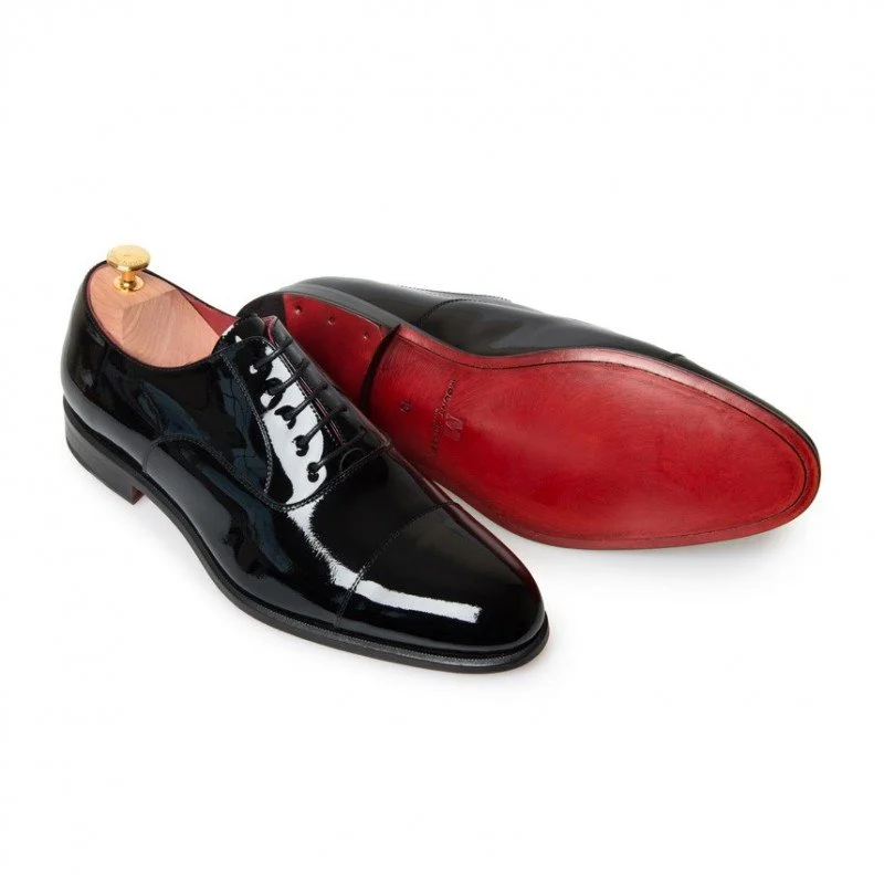 Black Patent Oxfords Modello Bespoke