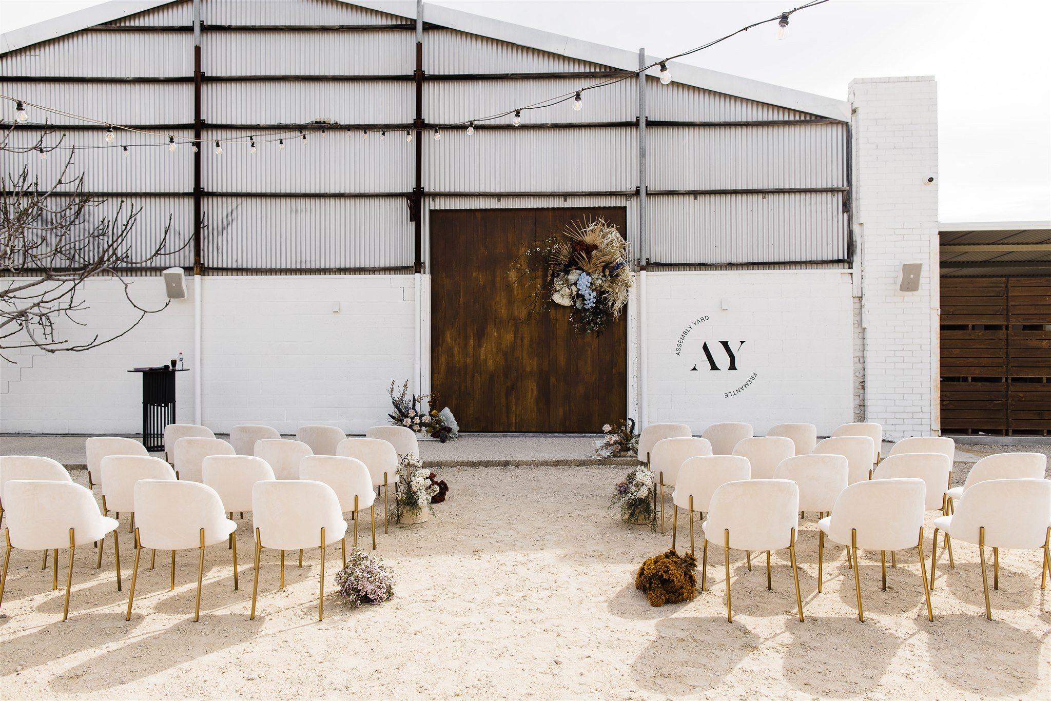  wedding reception at Assembly Yard, Fermantle Australia 
