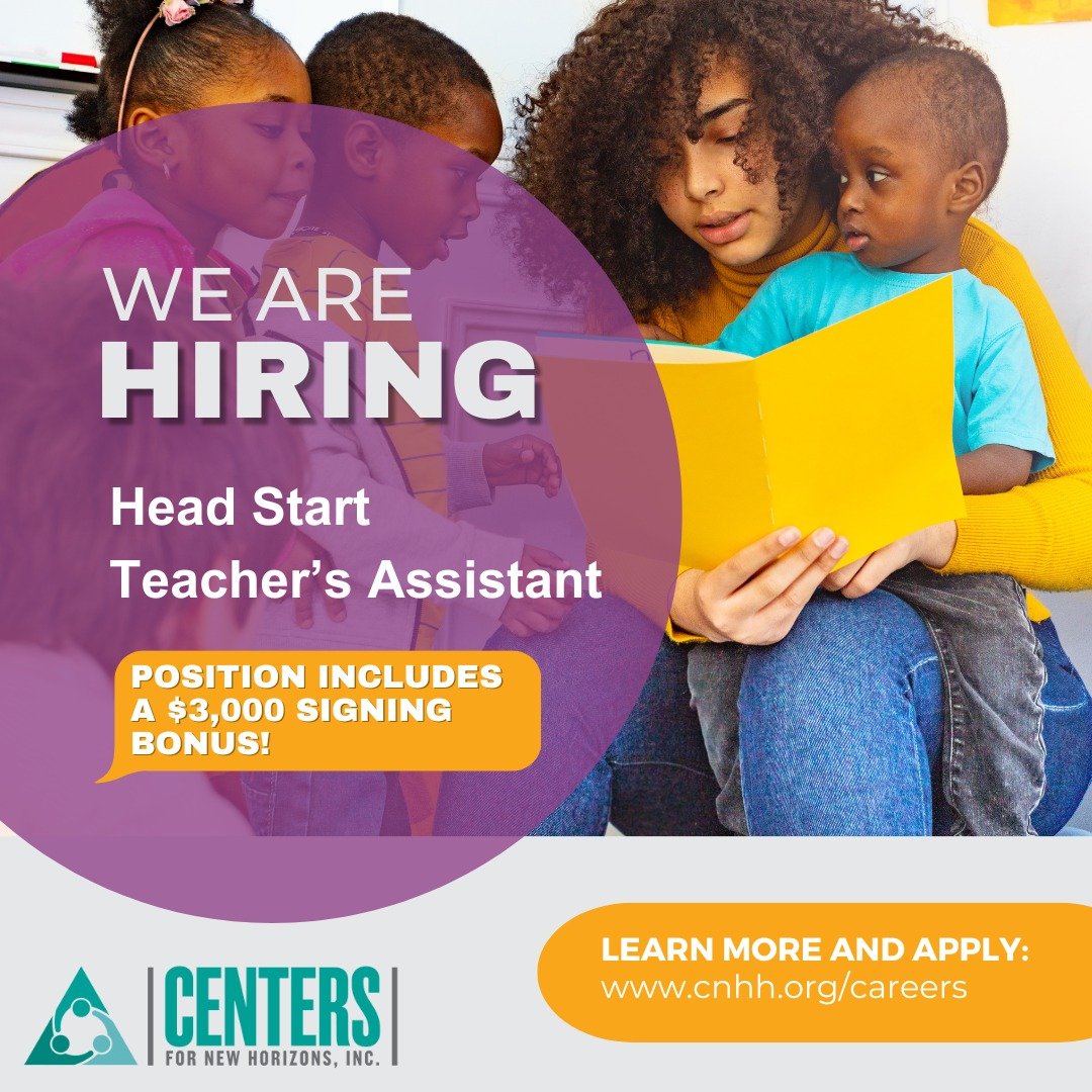 🌟 Join Our Team and Shape Young Minds! Are you passionate about making a meaningful impact in the lives of young children? We are hiring Early Head Start Teachers' Assistants 🍎

This is your opportunity to ignite curiosity, foster growth, and inspi