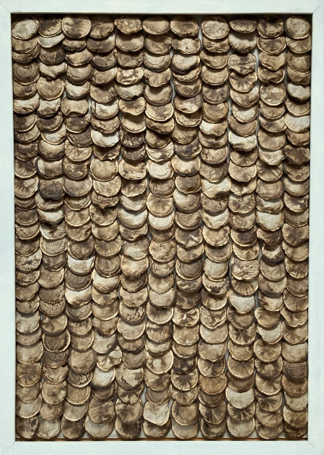 o.T, 2026, Kaffee-Pads längs 1, 100 x 70 cm