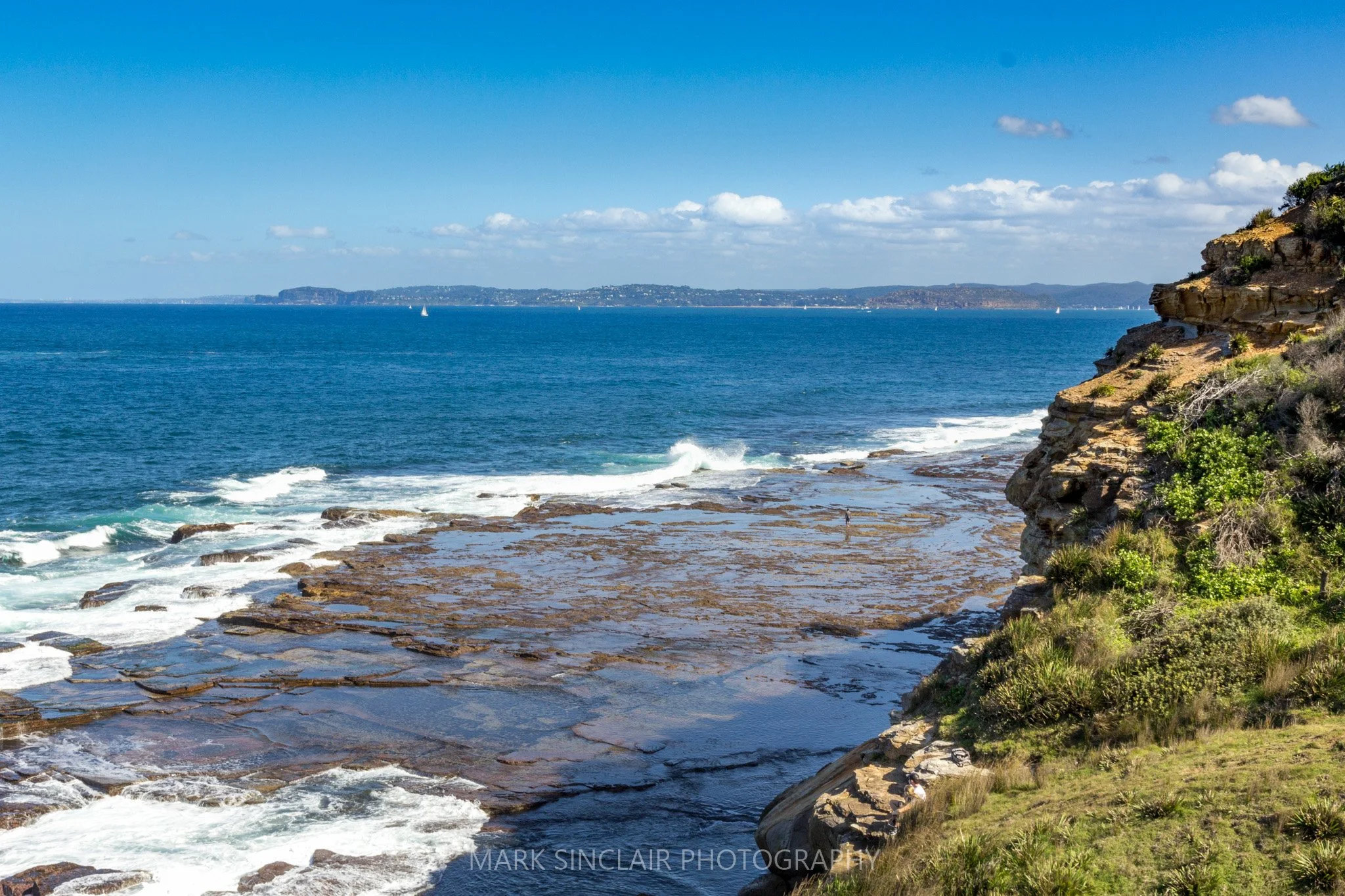   View of Maitland Bay Head looking south towards Barrenjoey Lighthouse  