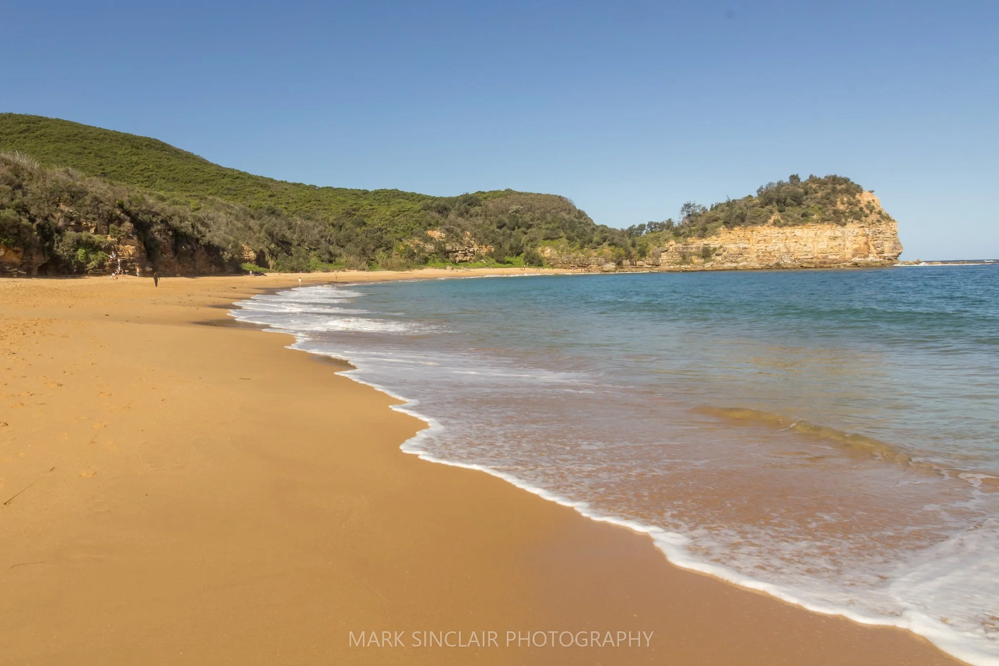   The unspoilt golden sands of Maitland Bay Beach  