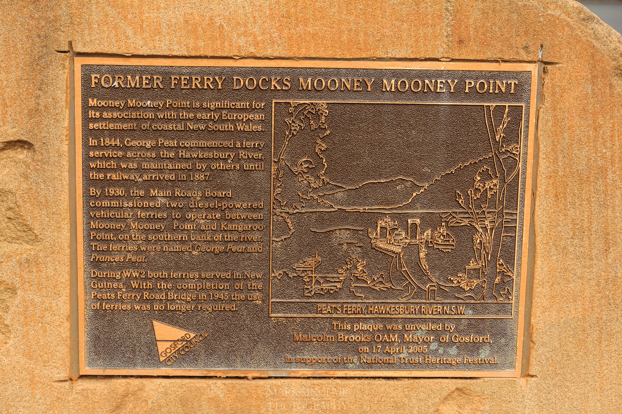   The plaque from Deerubbun Reserve  