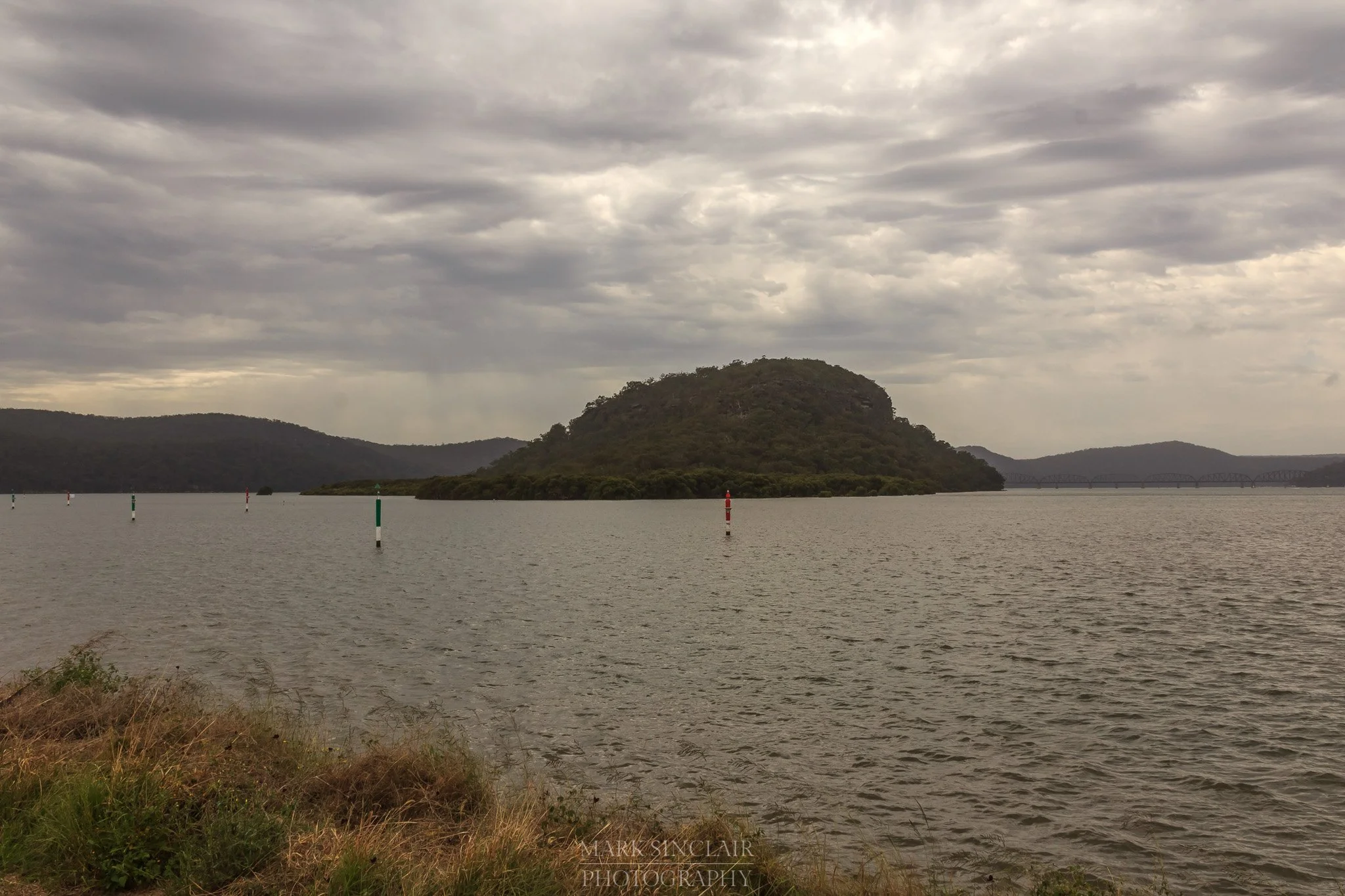   Looking east from the Hawkesbury Bridge  