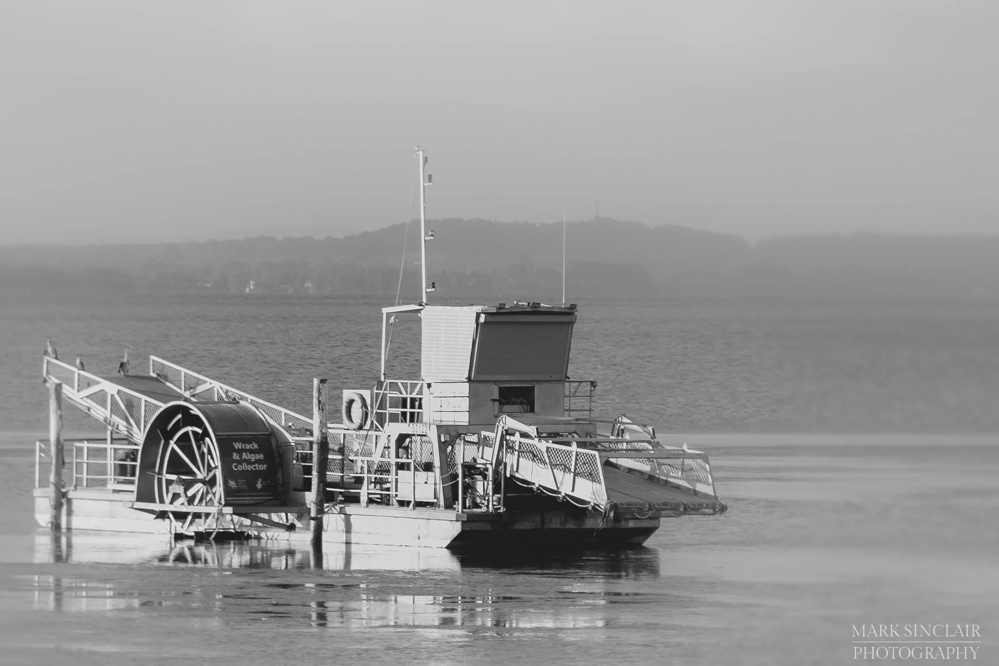   The algae collector boat  