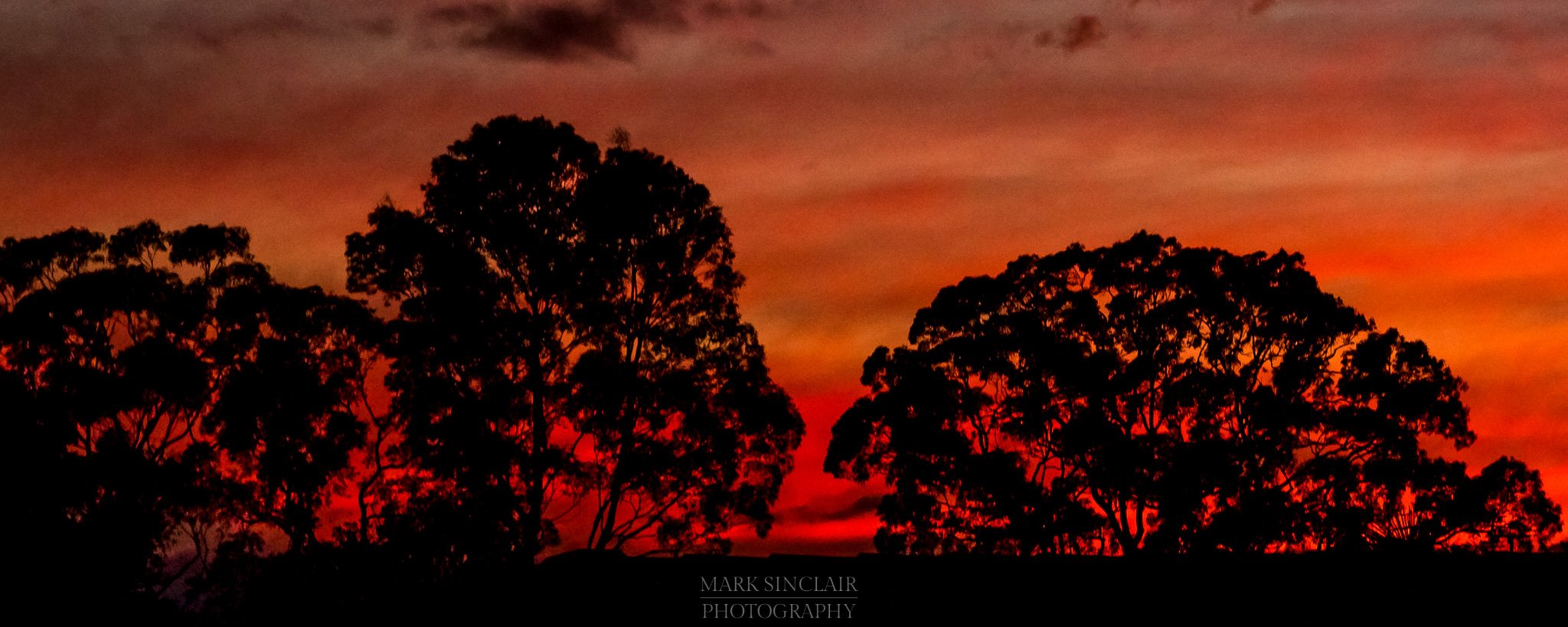   The view from my driveway during an evening last Autumn  