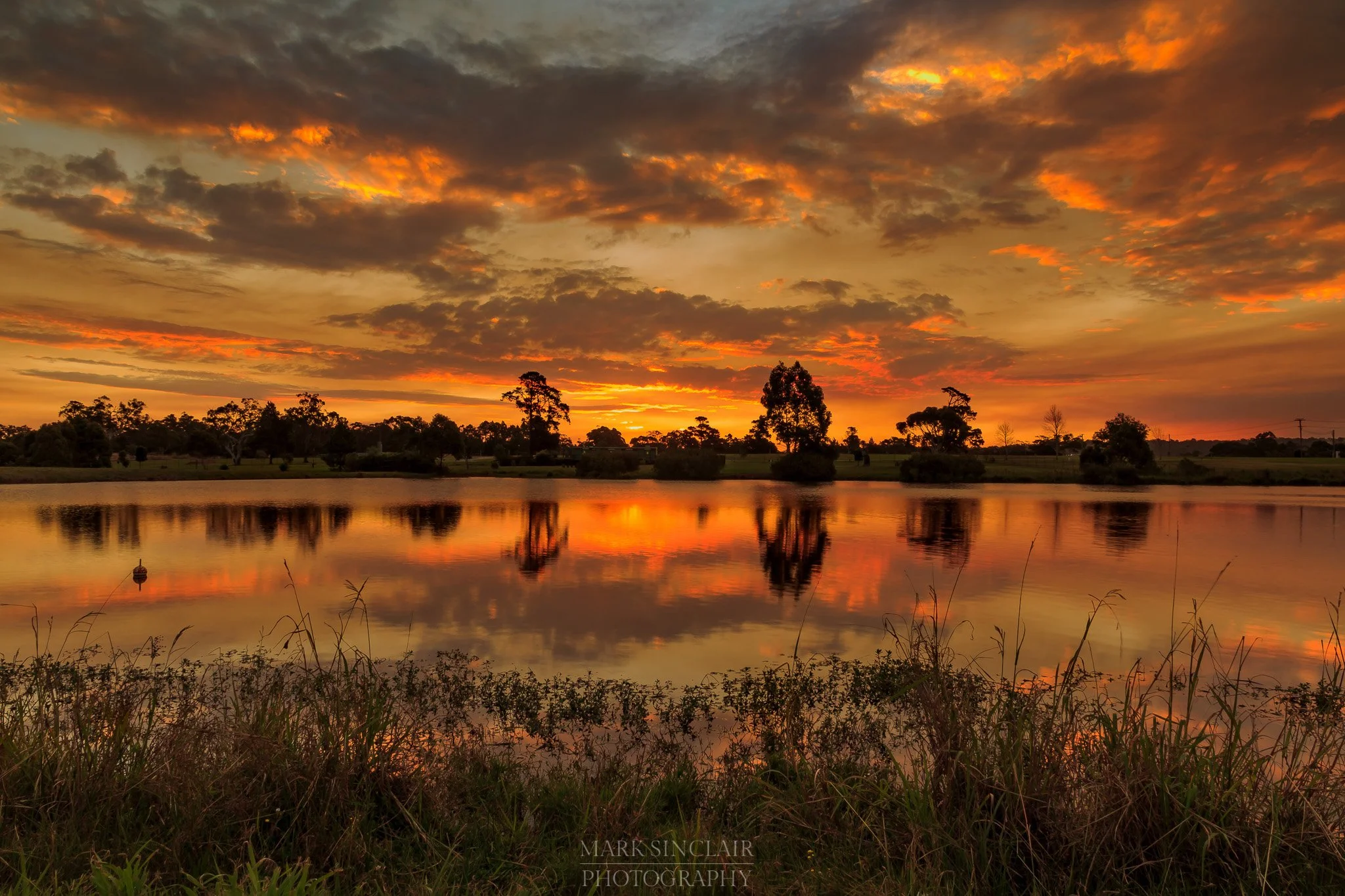   Sunset at the lake at Mt Penang  