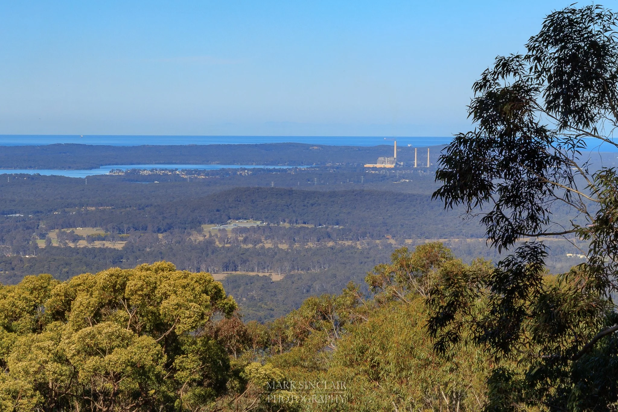  The view from Muirs Lookout to the Pacific Ocean in the distance  