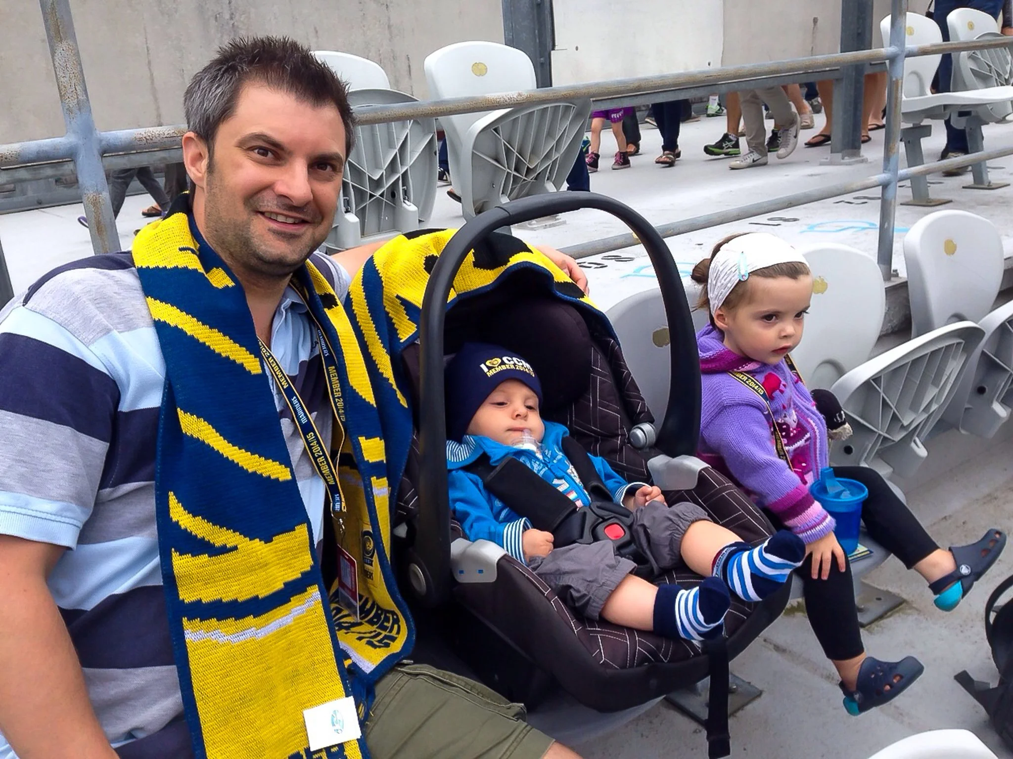  Never too young to get the kids down to the footy! 
