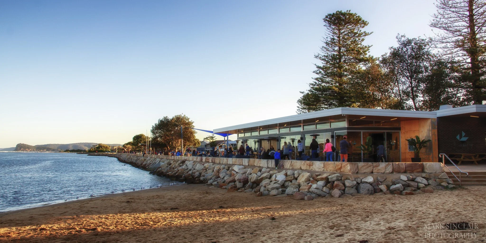   The restaurant at the end of the beach  