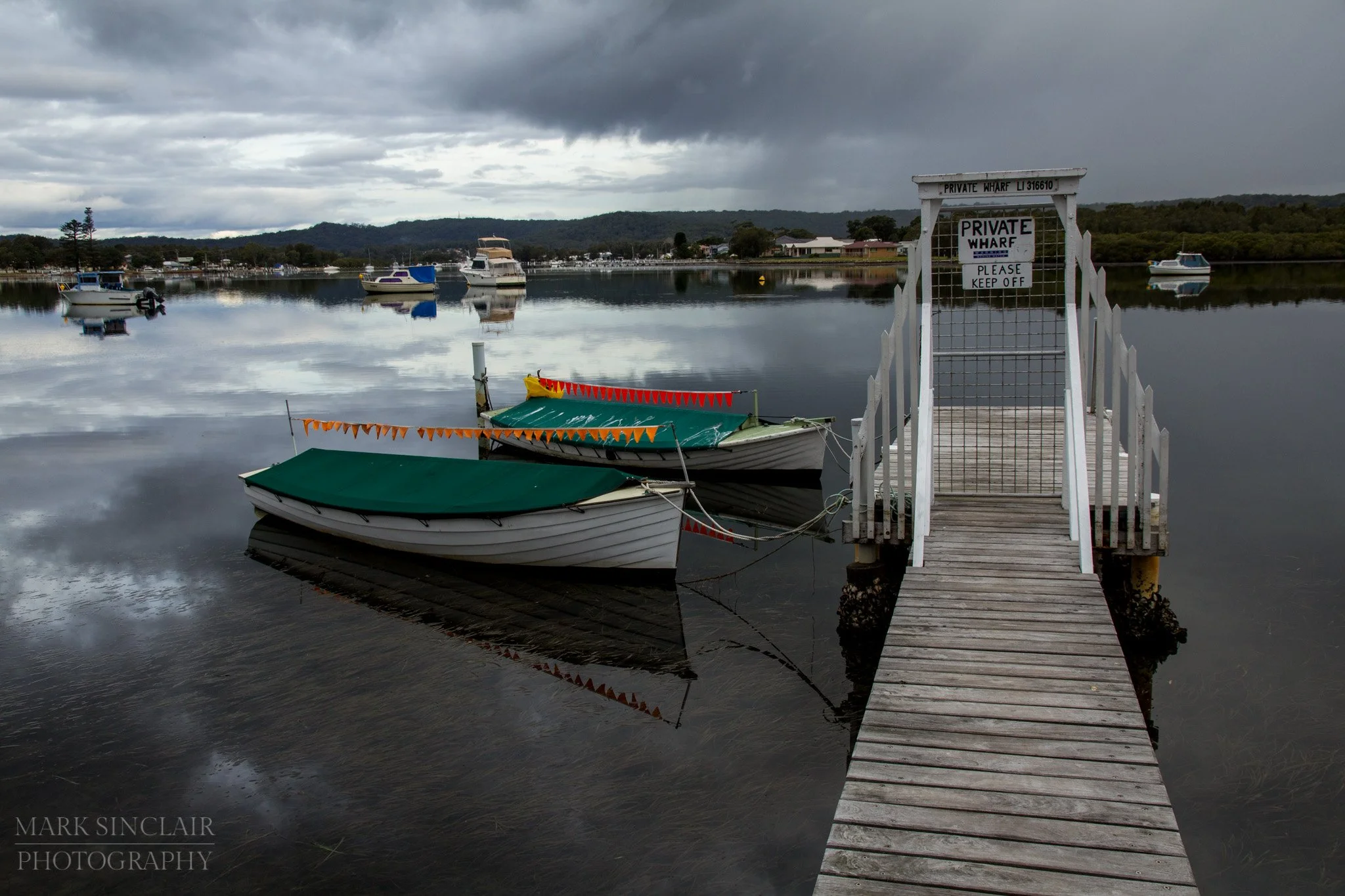   One of the small private wharfs  