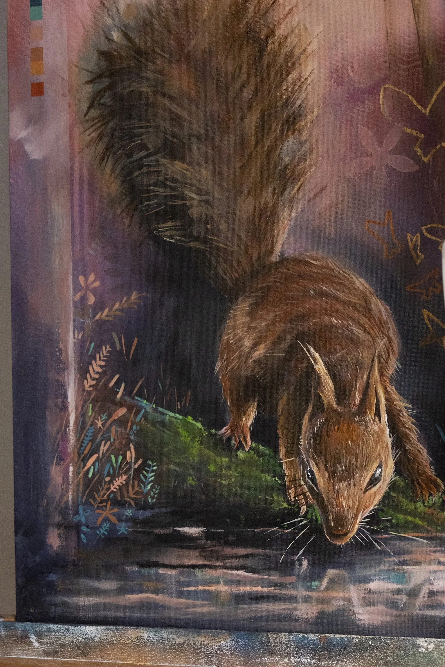 Red Squirrel Original Oil Painting Face Close Up.jpg