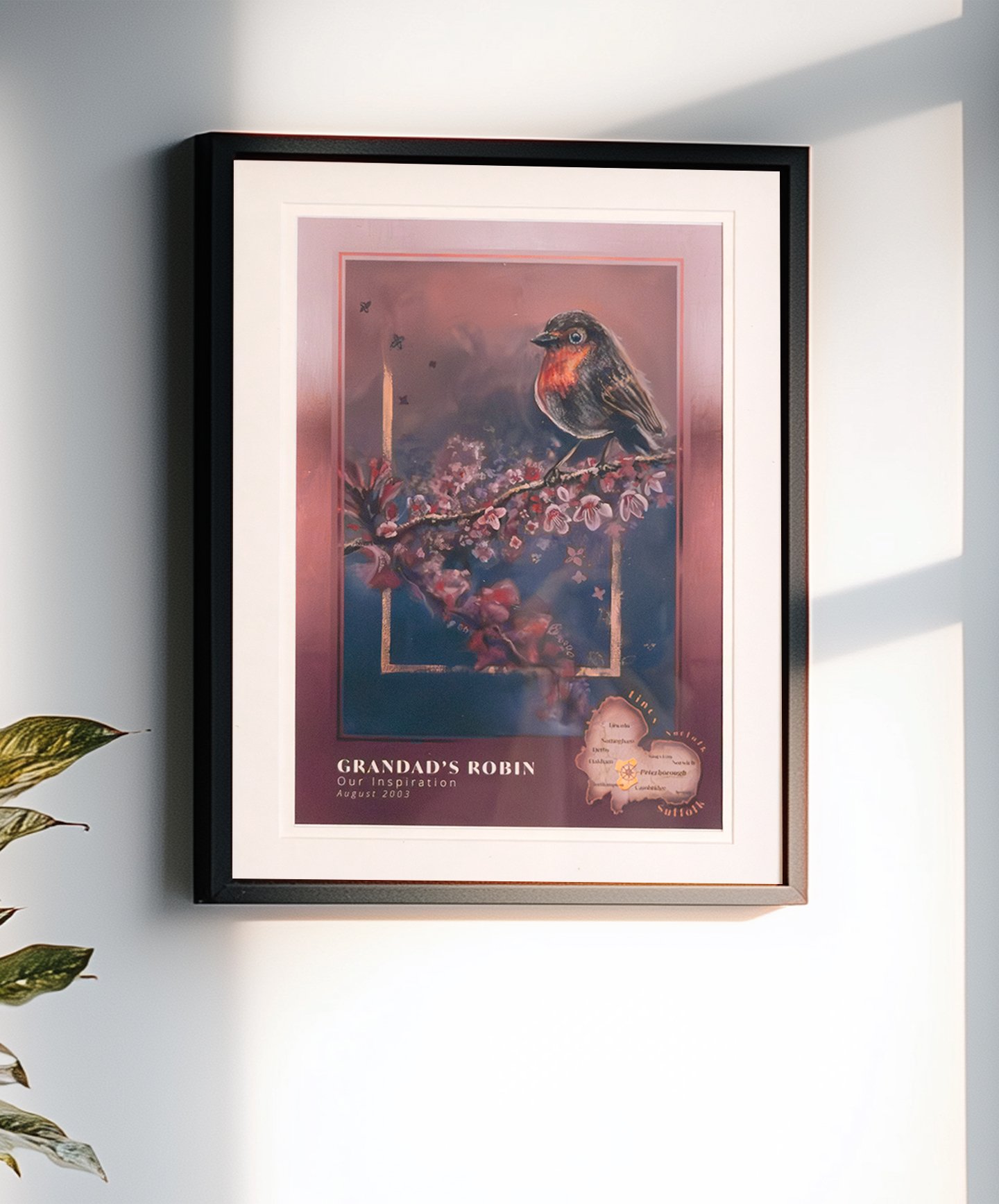 Personalised Art Print Wildlife Robin Main Image.jpg