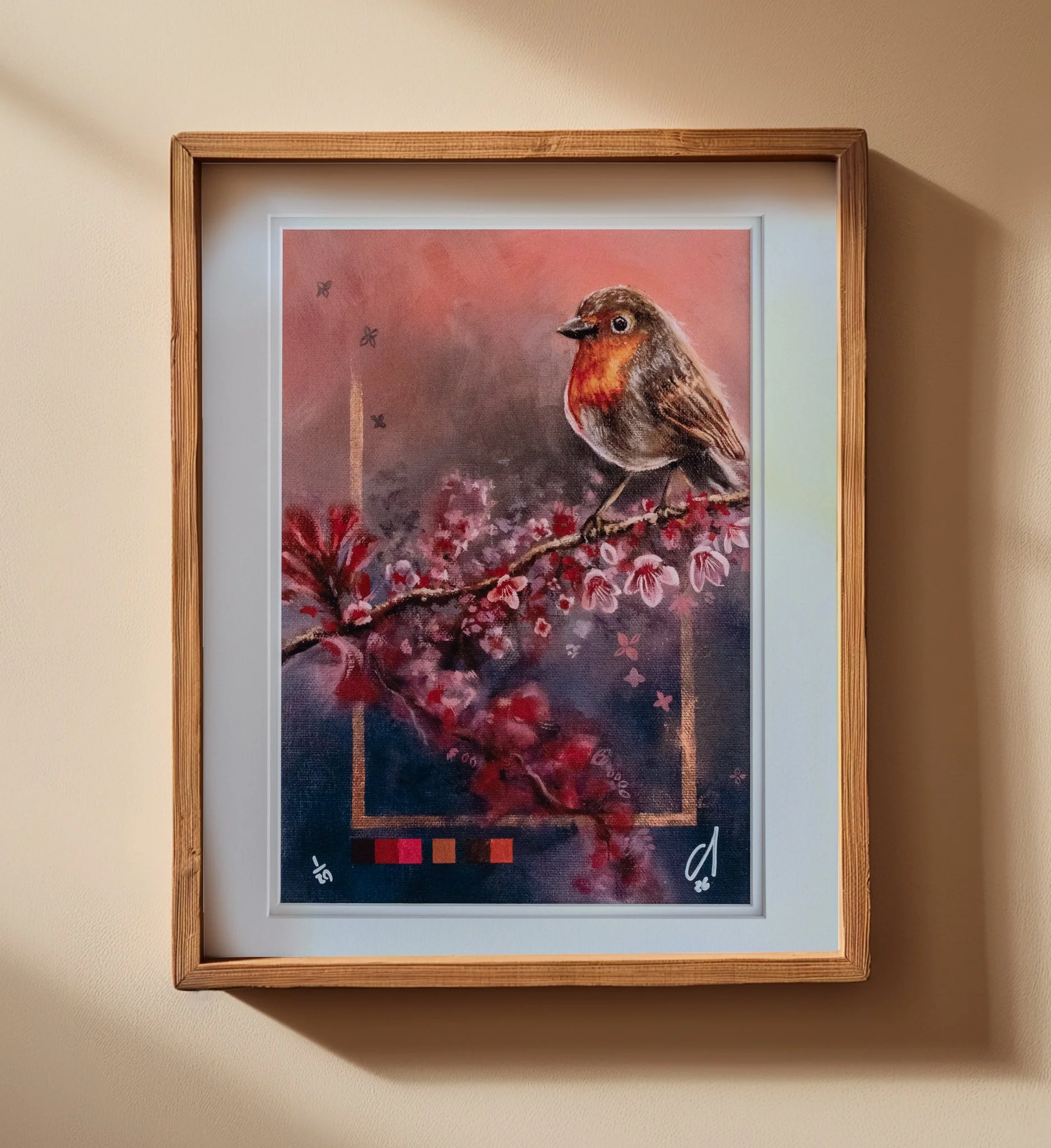 'Spring Awakening' - Limited Edition Robin Wildlife Art Print