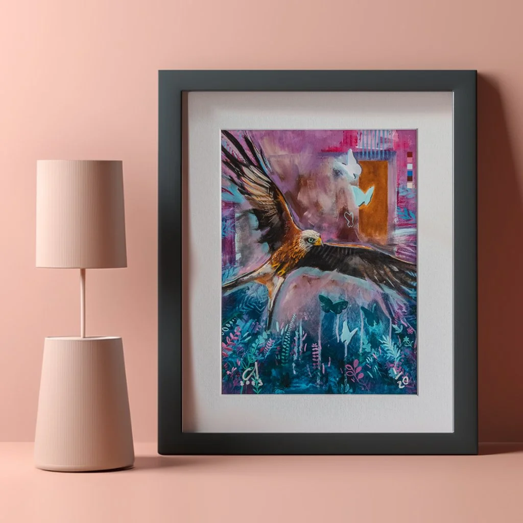 'Crimson Wings' - Limited Edition Red Kite Wildlife Art Print