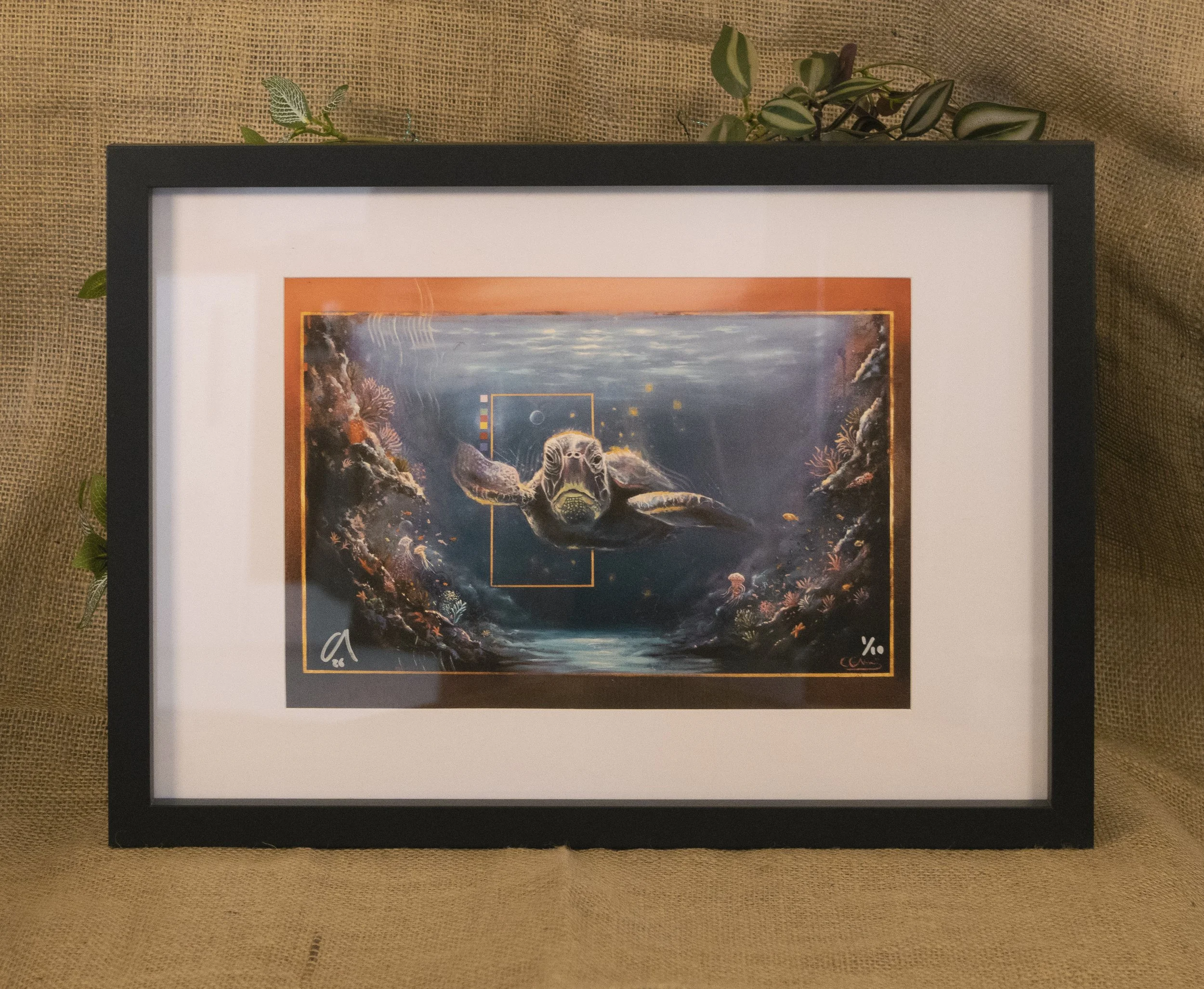 'Ocean Serenity'  - Limited Edition Turtle Wildlife Art Print