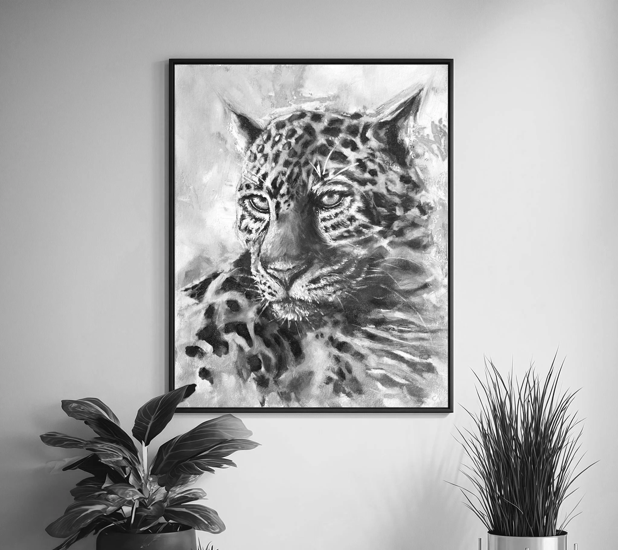 'Violet Huntress'  - Original Wildlife Oil Painting