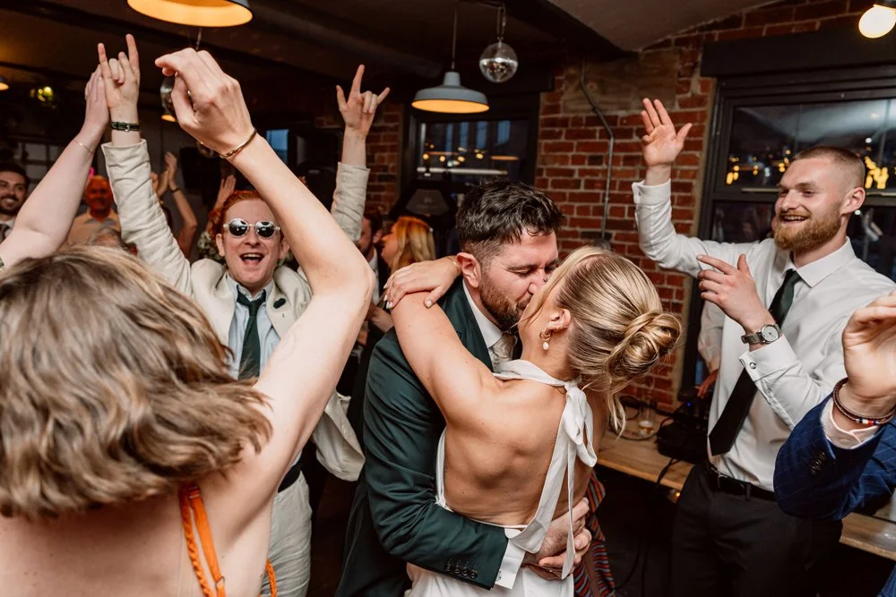 Couple on the dance floor on their wedding at Chapter Hall Leeds