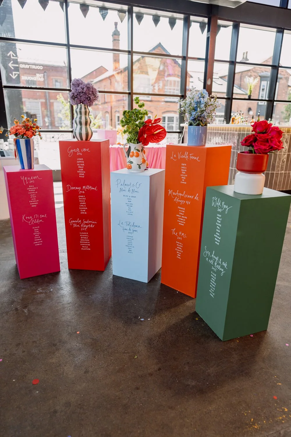 Table plan for wedding at The Bond in Digbeth