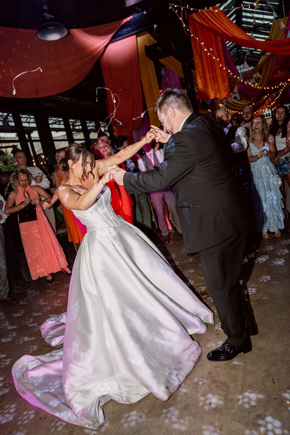 Bride and groom having their first dance at The Bond in Digbeth