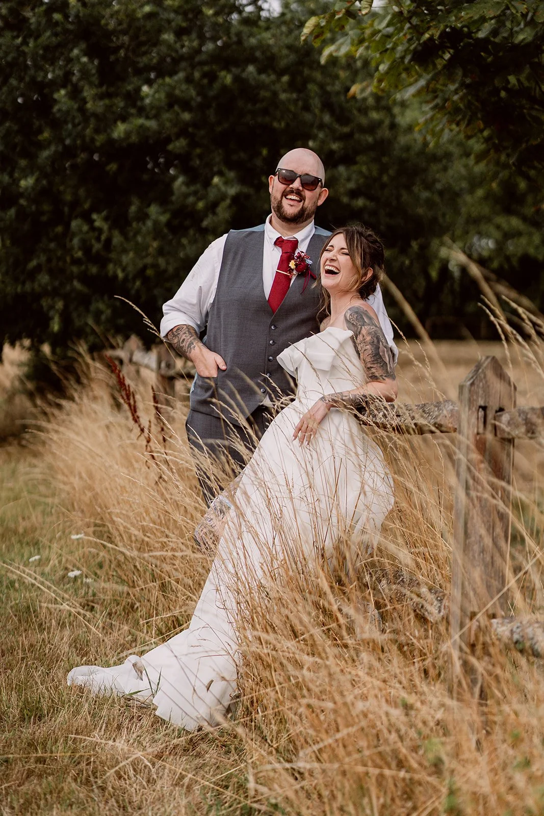 A couple being themselves during their wedding photography in Birimingham