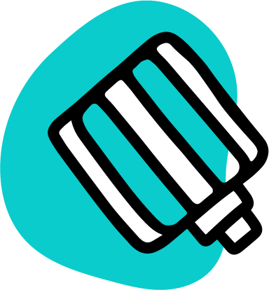 Logo with a black letter 'E' inside a blue circle.
