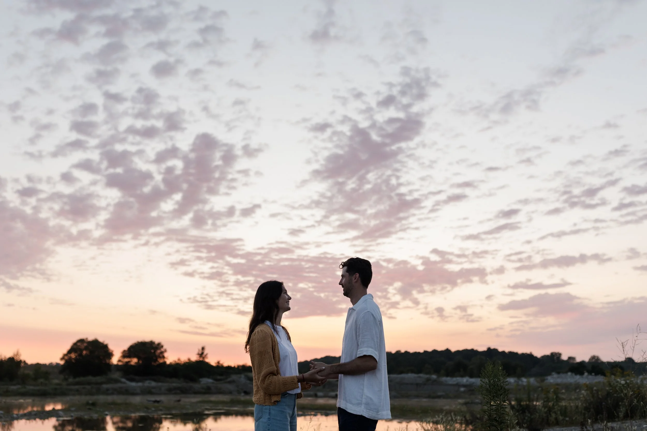 Kitchener Waterloo Sunrise Engagement Session - Ellen and Tim