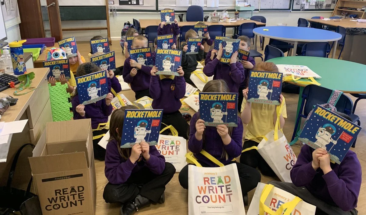 Booktrust Scotland give out Rocketmole