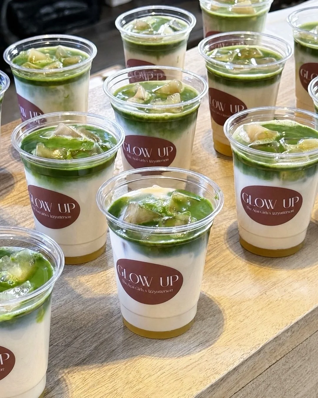 Glow Up Matcha 🍵✨Created with @izzyutterson to support energy, digestion and glow from within. 

Made with ceremonial matcha for a slower, steadier energy boost, alongside ginger &amp; dandelion ice cubes to support digestion, nourishing your body w