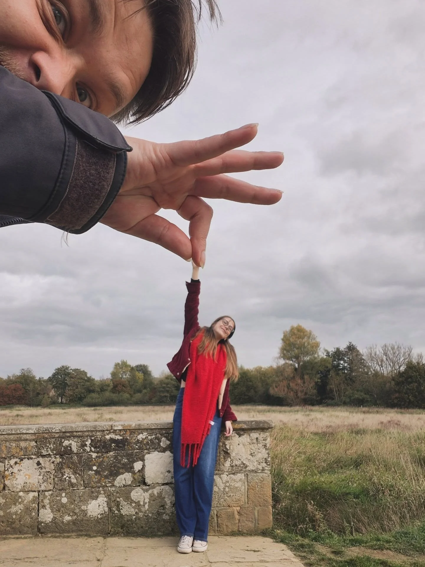When trying to take a nice autumn photo together turns into a bit of chaos.