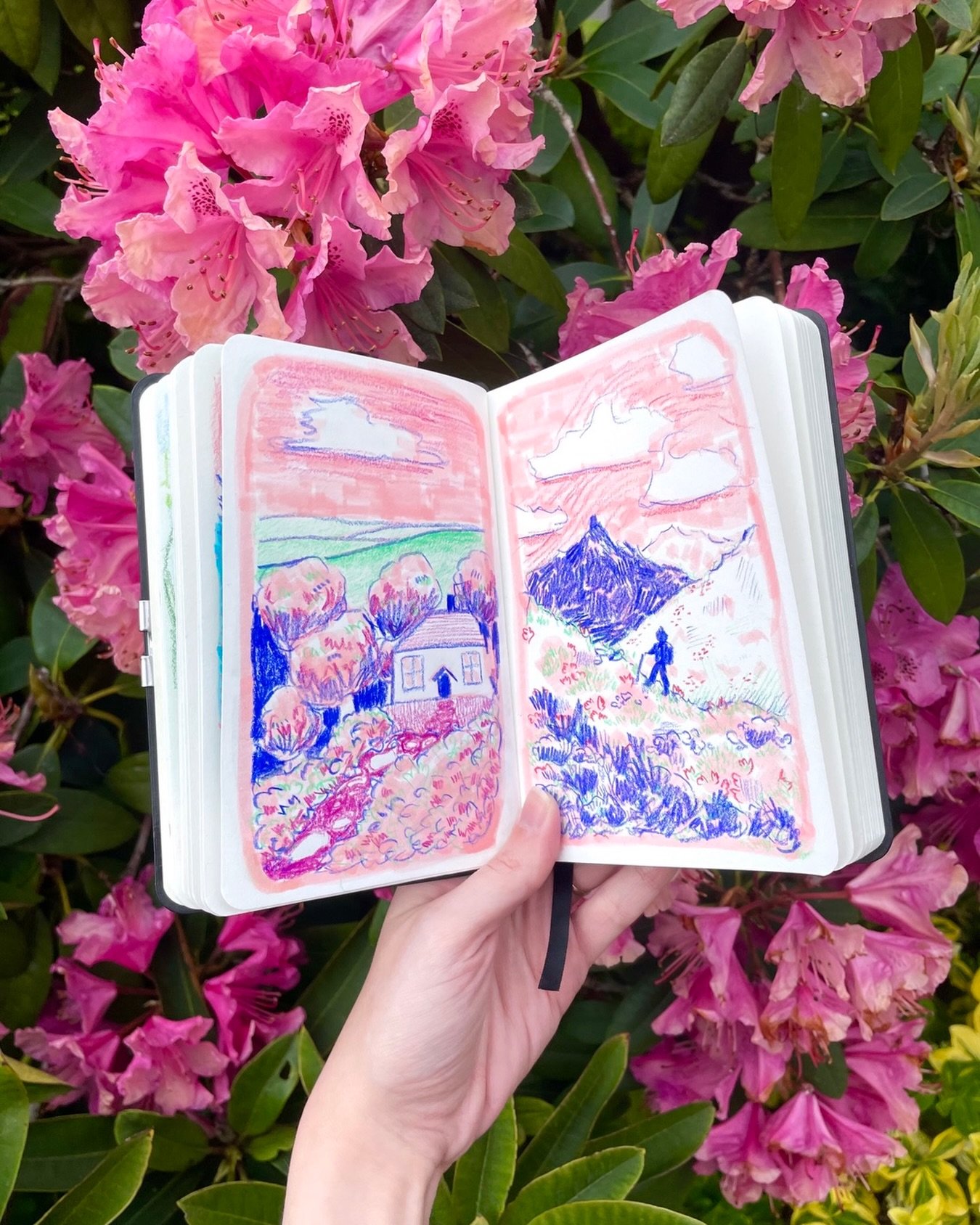Spring sketchbook in pink 💕

#sketchbook