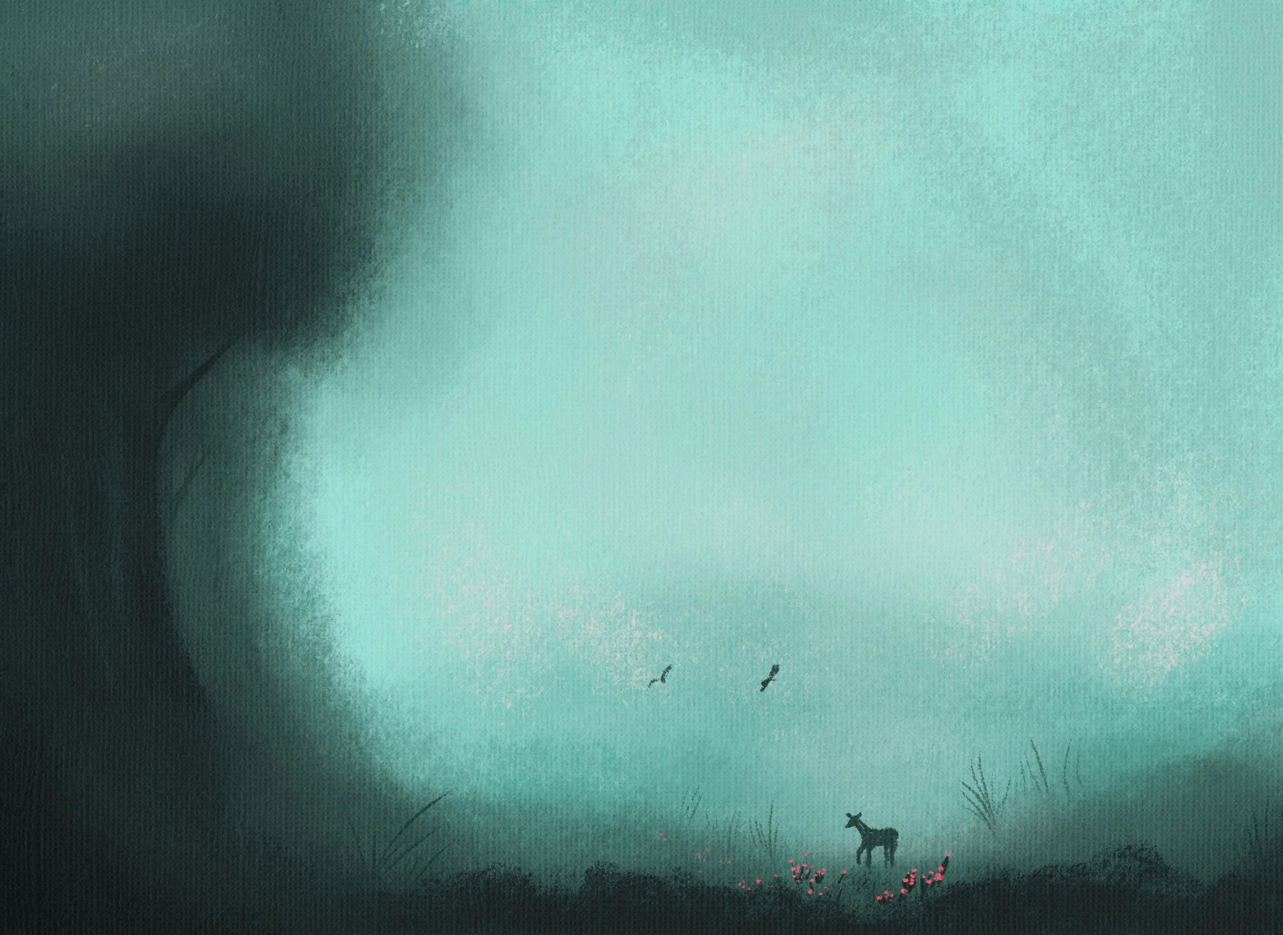Lost in the fog. 

I&rsquo;m exploring a new style of digital illustration.

#procreate #illustration