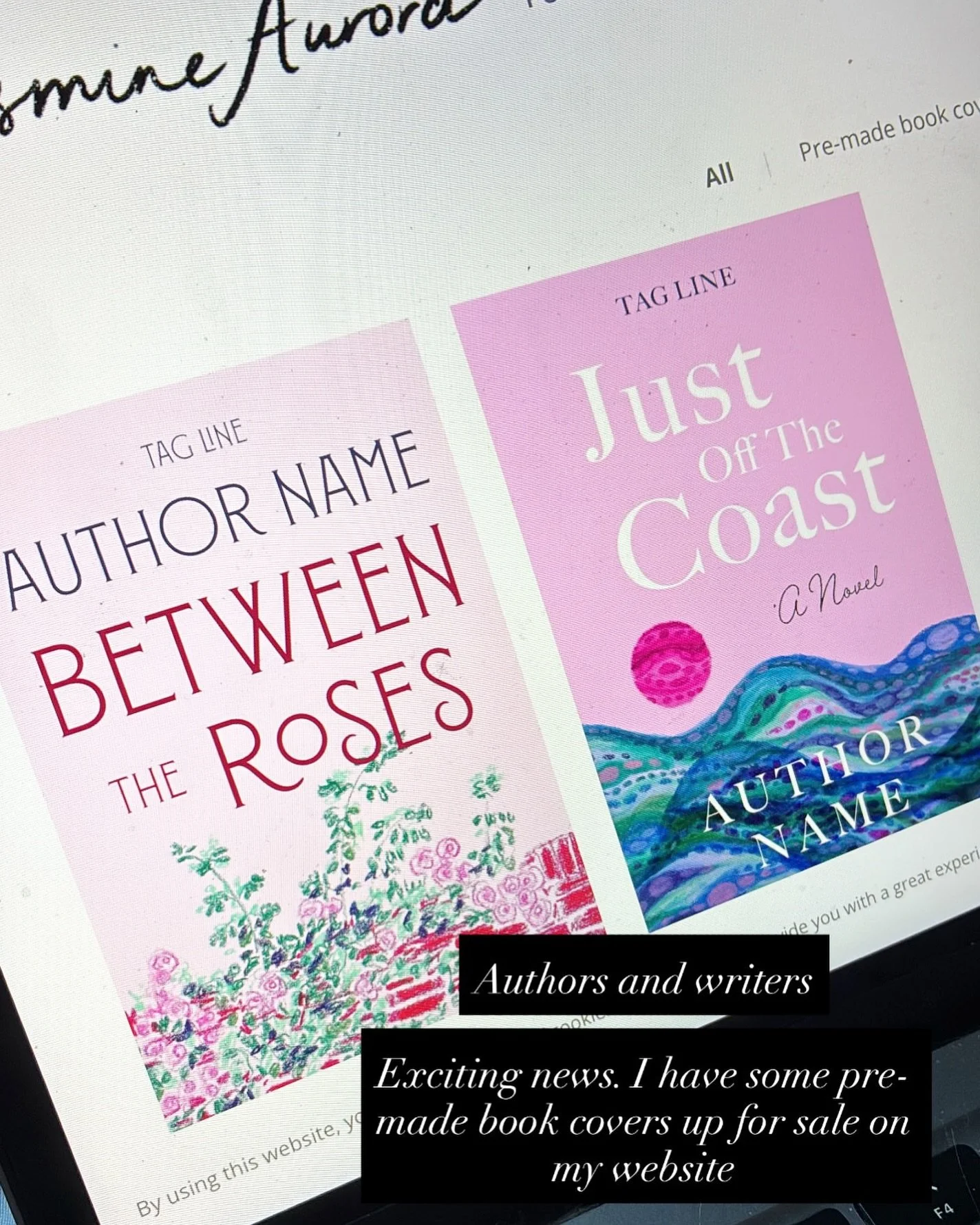 Authors and writers, this one is for you. I have some pre-made covers available in my website shop. I only sell each one once so it will be exclusive to you. 

Illustration and design are both by me. Watch this space and follow along for more. 

I al