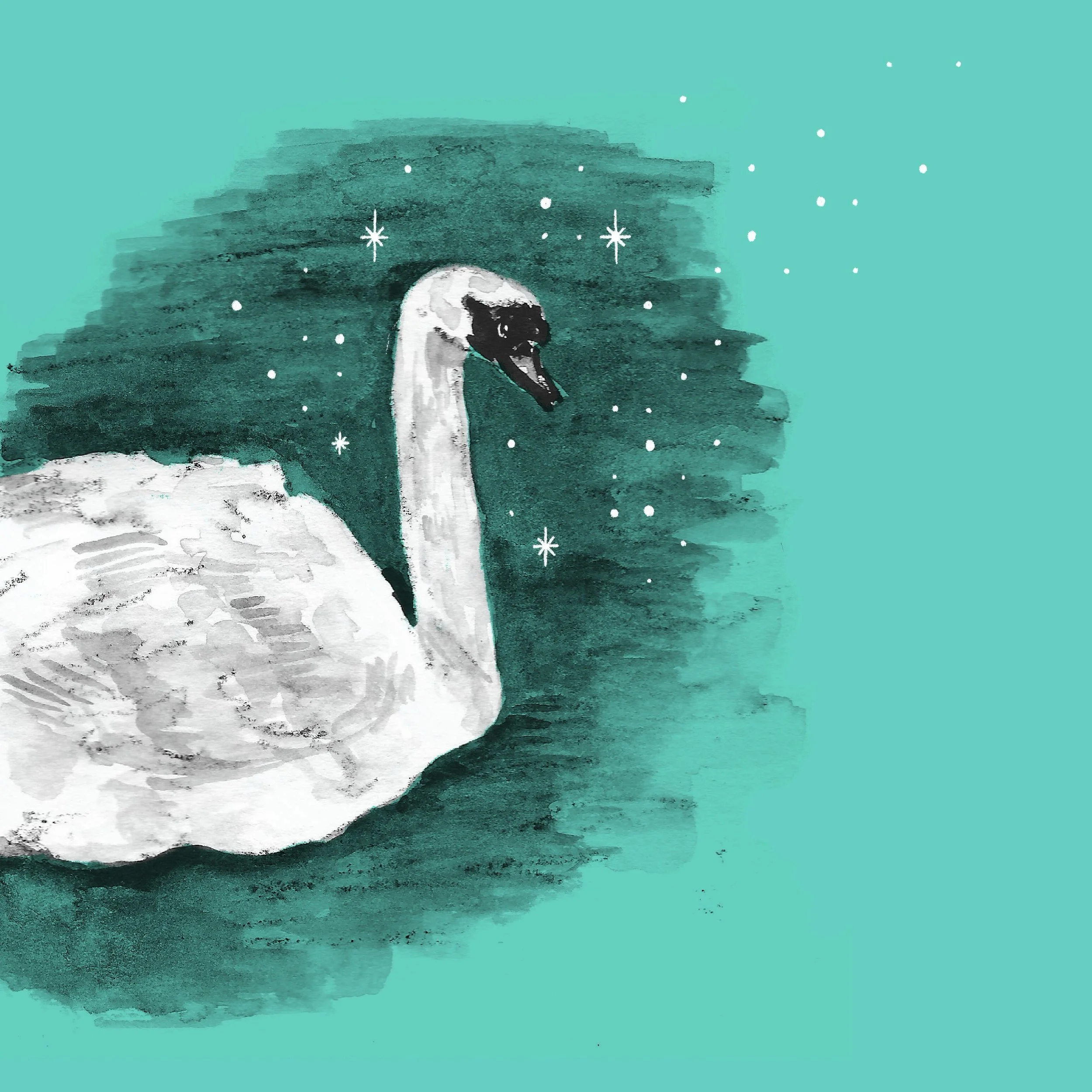 Bathing in the magic of the water that flows with light. 

Hello, happy Monday. How are you? It really is starting to get chilly here and the autumn is setting in. 

Painted with @carandache neocolor ii and then finished in Procreate. 

#swan #neocol
