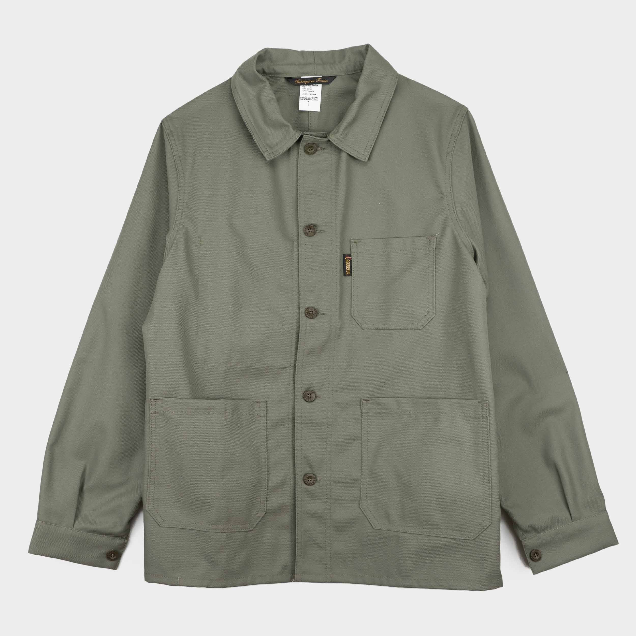 Le Laboureur Work Jacket in Olive Green — GARDENHEIR