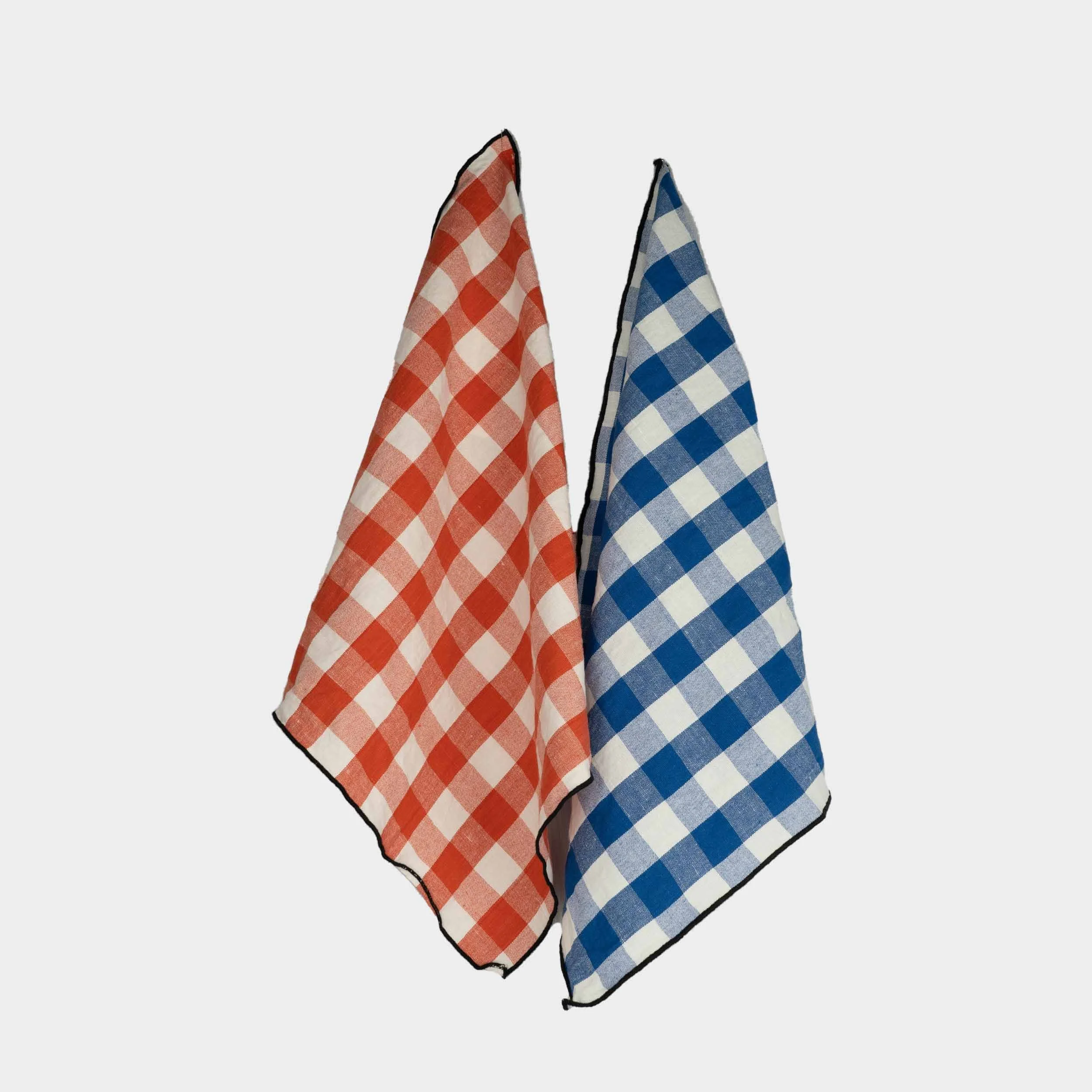 French Linen and Cotton Kitchen Towel in Gingham — GARDENHEIR