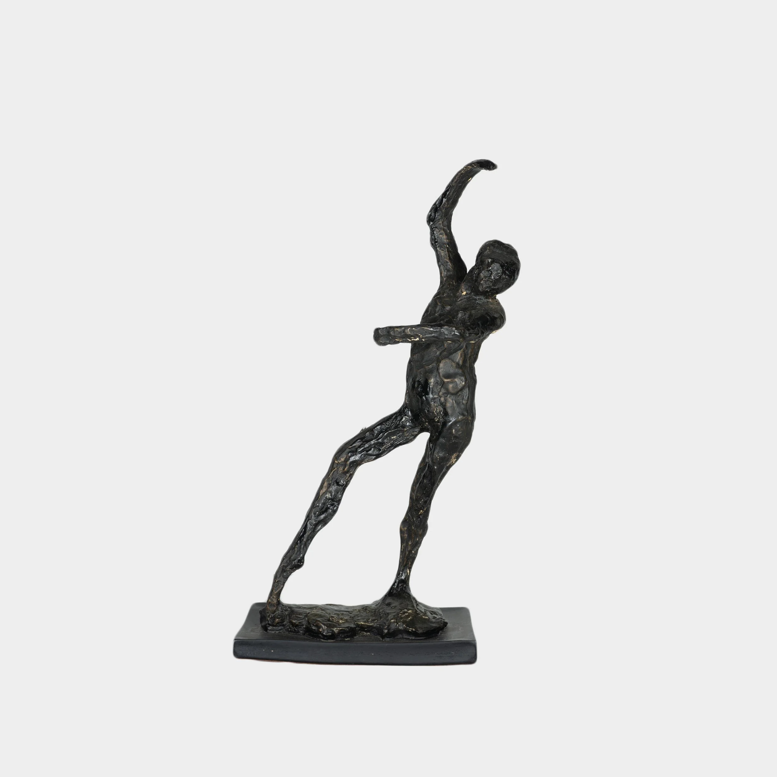Vintage Leaning Figure Clay Sculpture, New York, 20th C. — GARDENHEIR