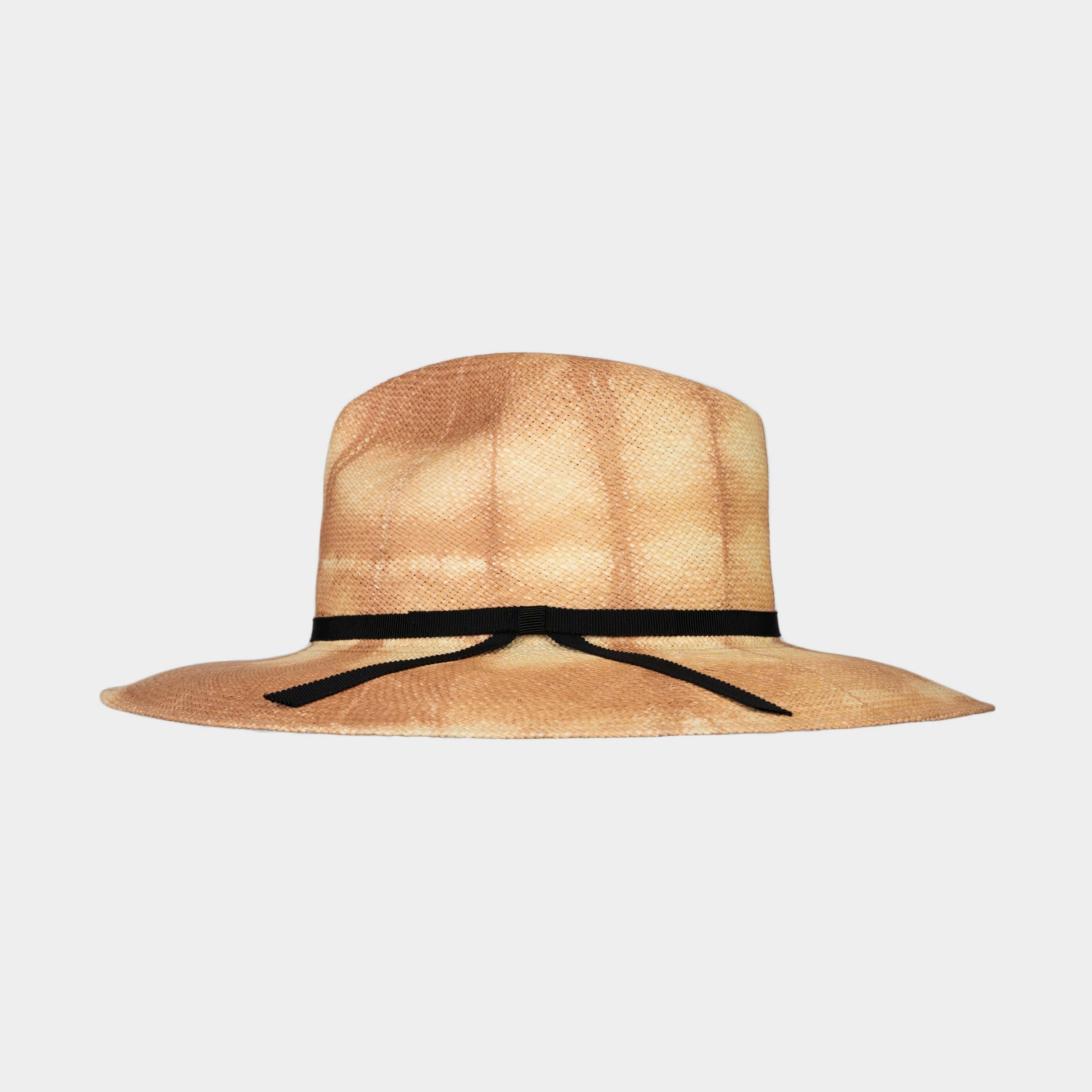 Handwoven Toquilla Straw hat in Dune Tie Dye — GARDENHEIR