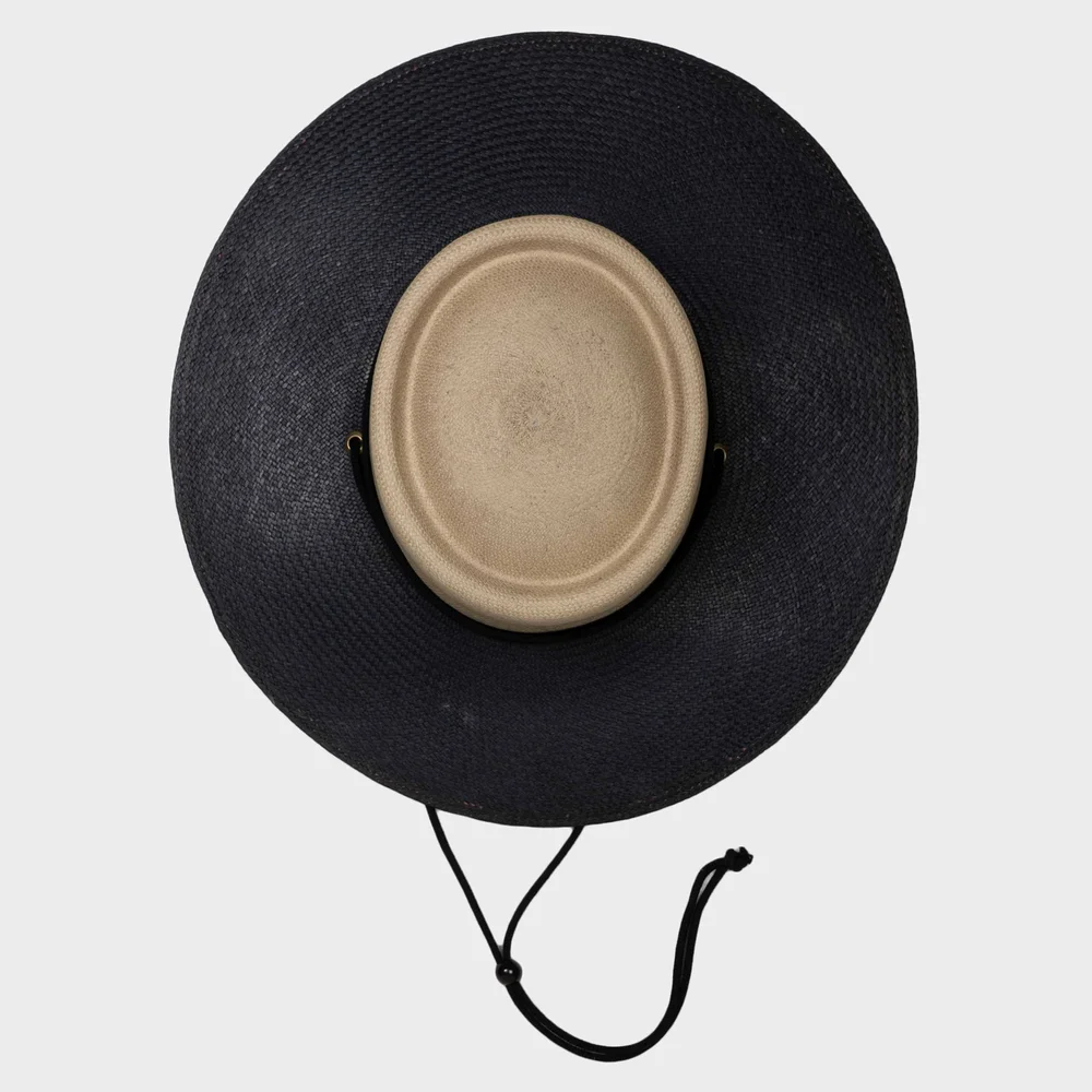 black straw sun hat
