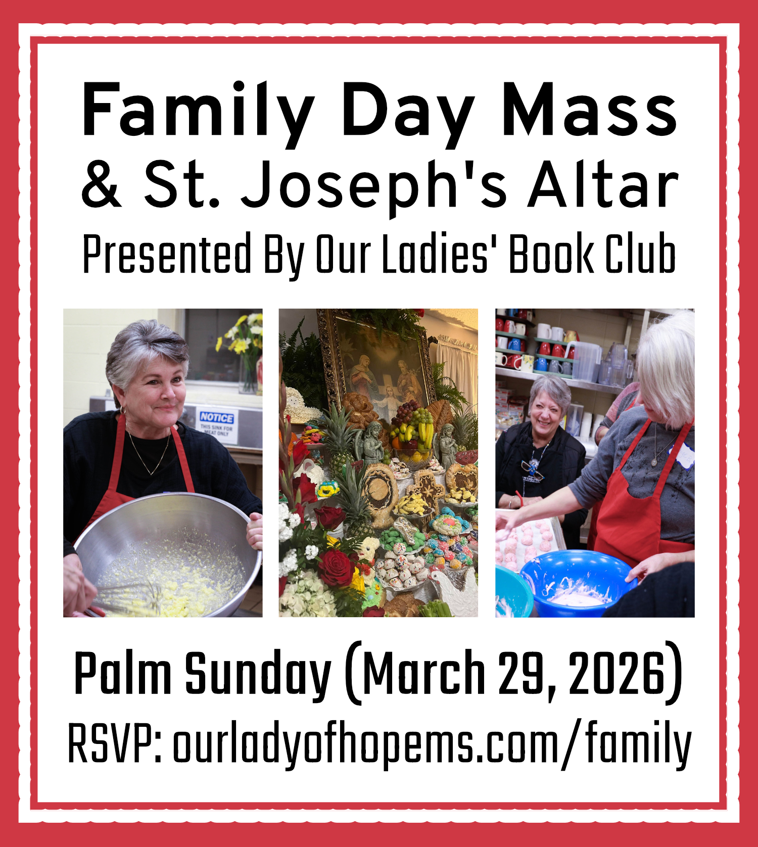 Family Day Mass &amp; St. Joseph's Altar (March 2026)