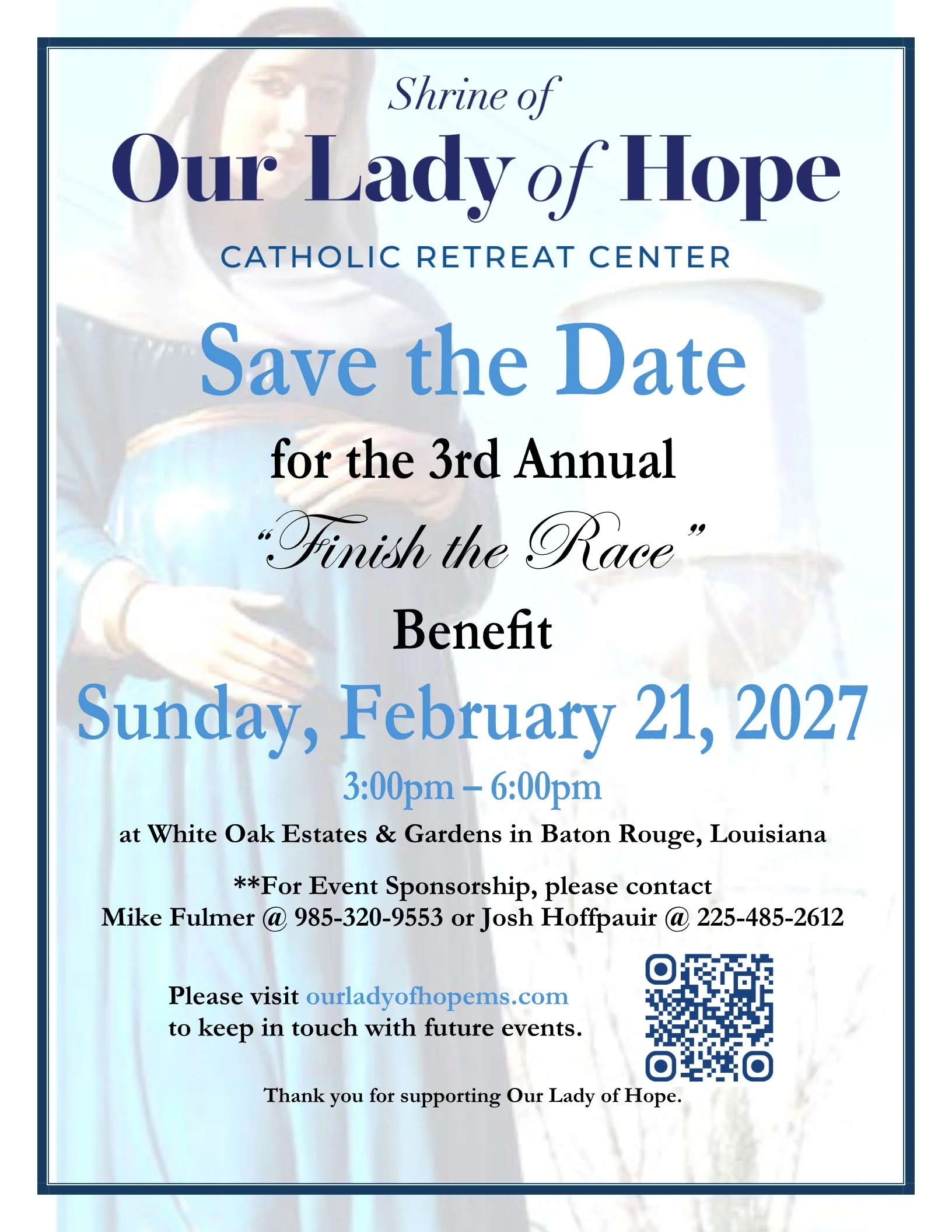 [SAVE THE DATE] 3rd Annual "Finish the Race" Benefit (February 2027)