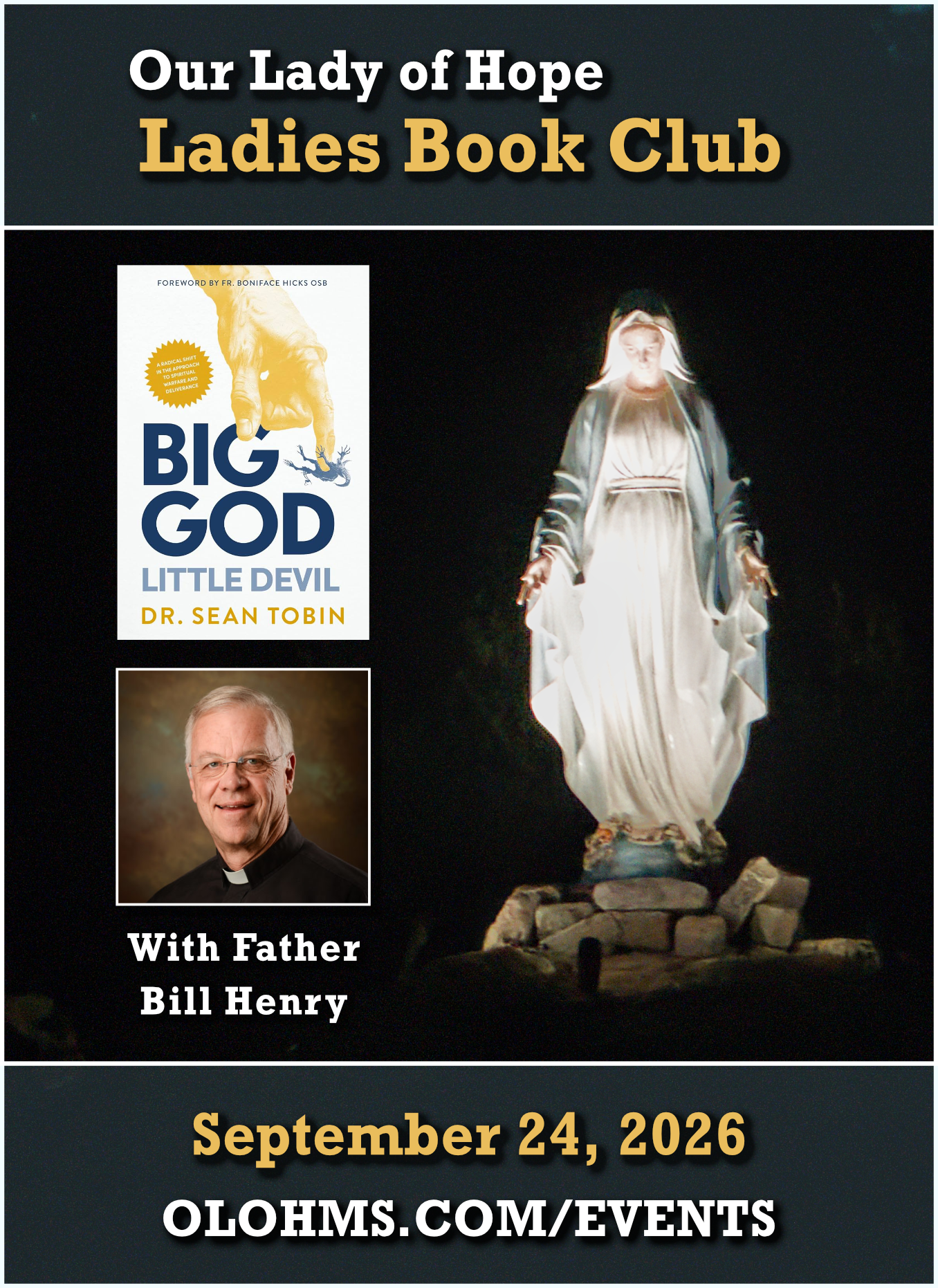 Ladies Book Club -  "Big God Little Devil" with Fr. Bill Henry (September 2026)